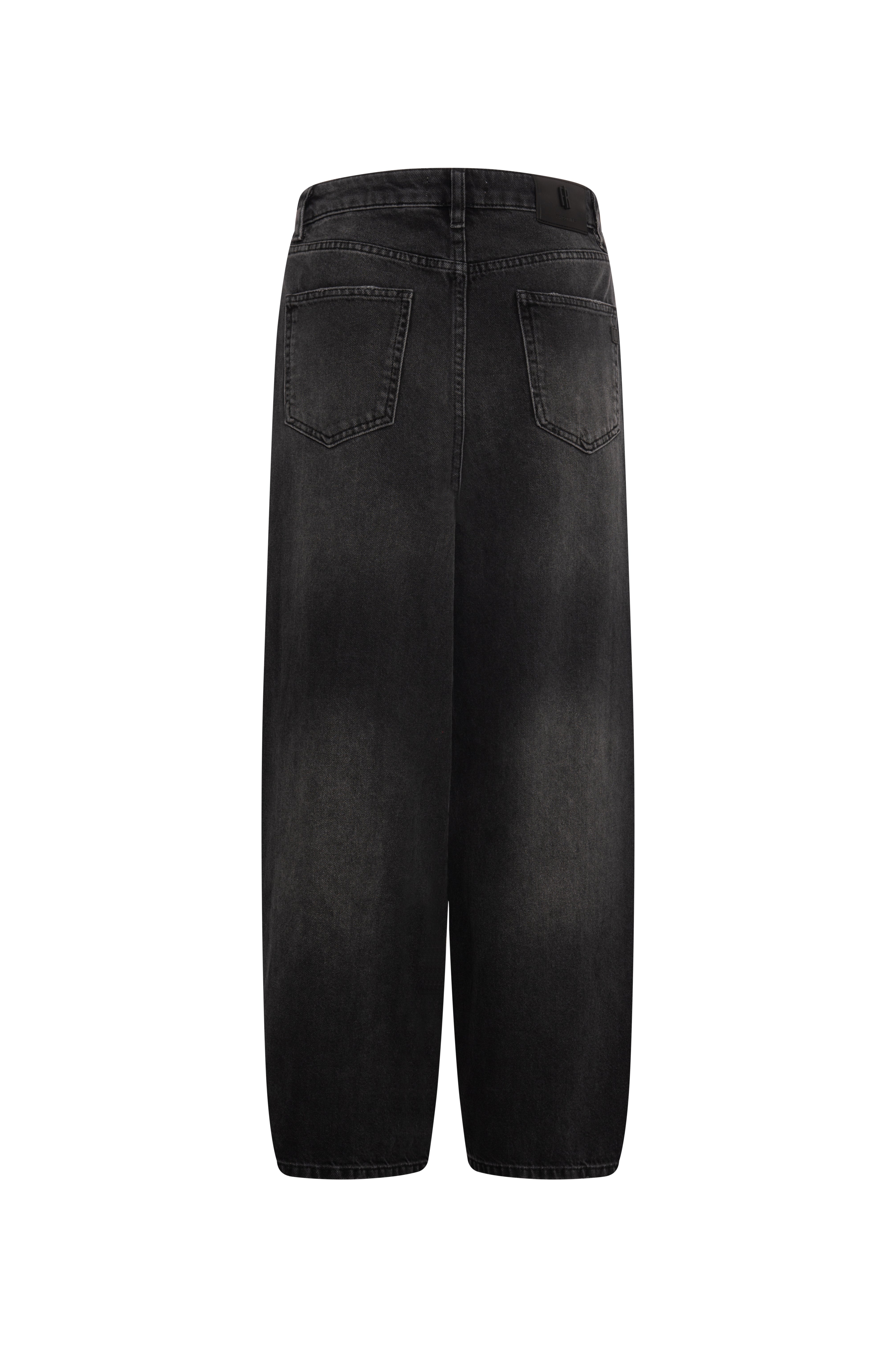 Jeans carrot balloon in denim nero con lavaggio scuro FRACOMINA — immagine 2 di 2