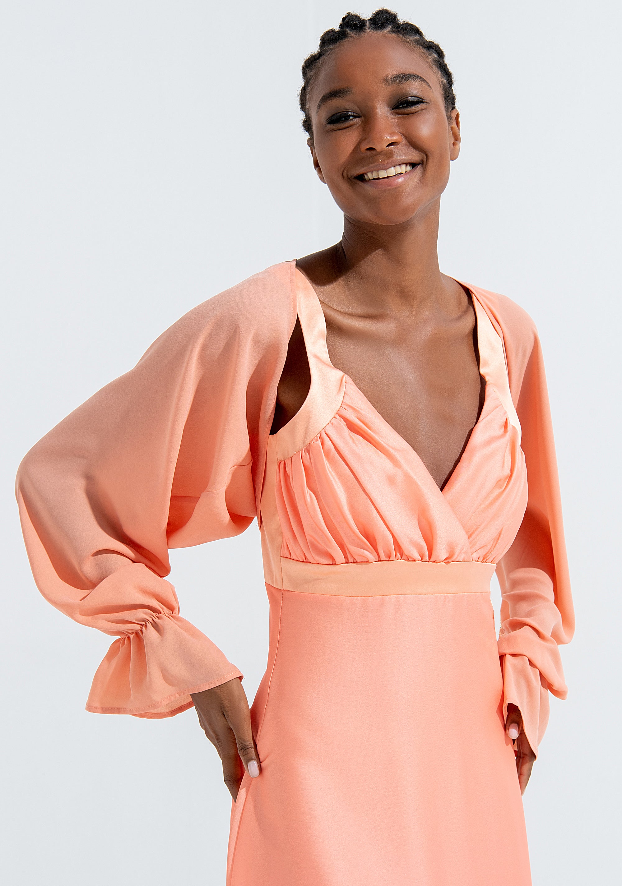 Bolero coprispalle regular in georgette-FRACOMINA - FQ22SJ1001W41201