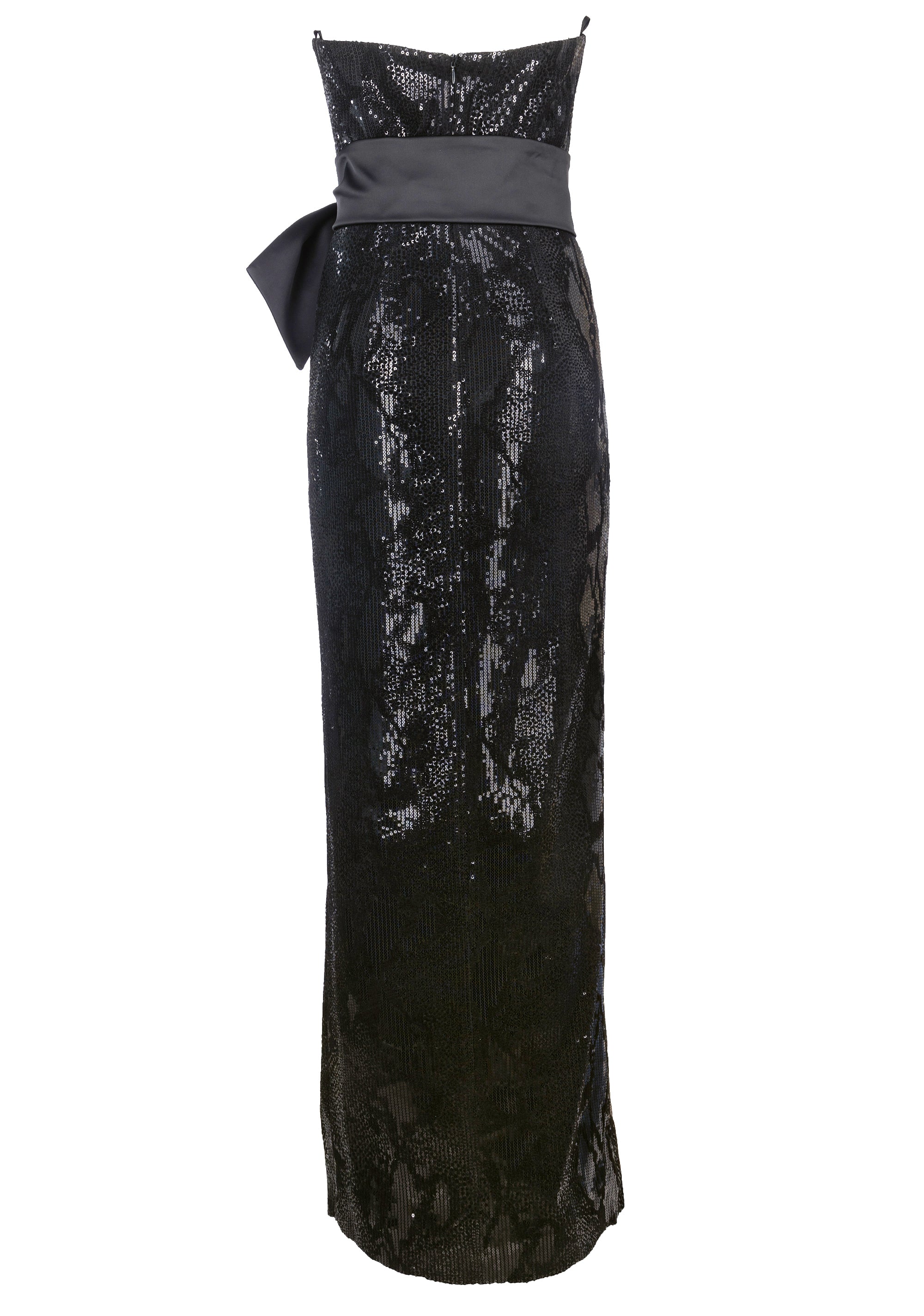 Abito slim lungo con paillettes in fantasia pitonata