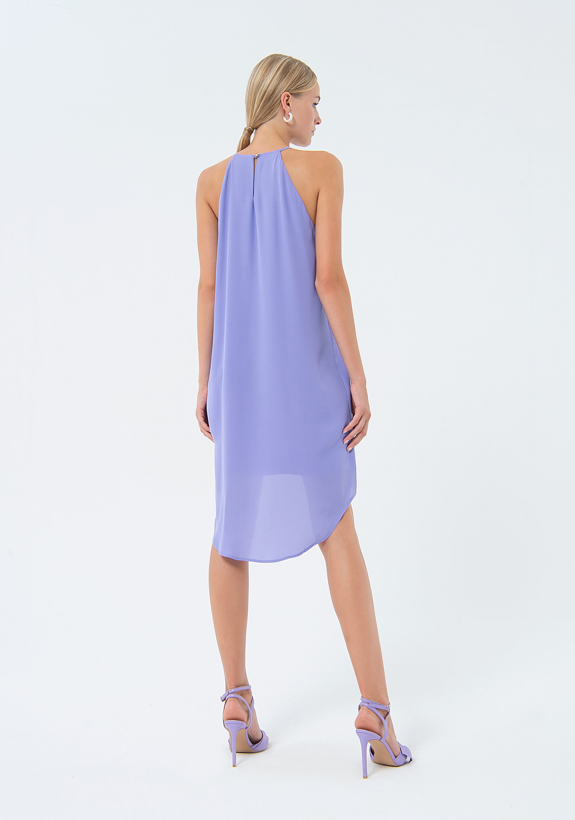 Abito linea ad A mini in georgette