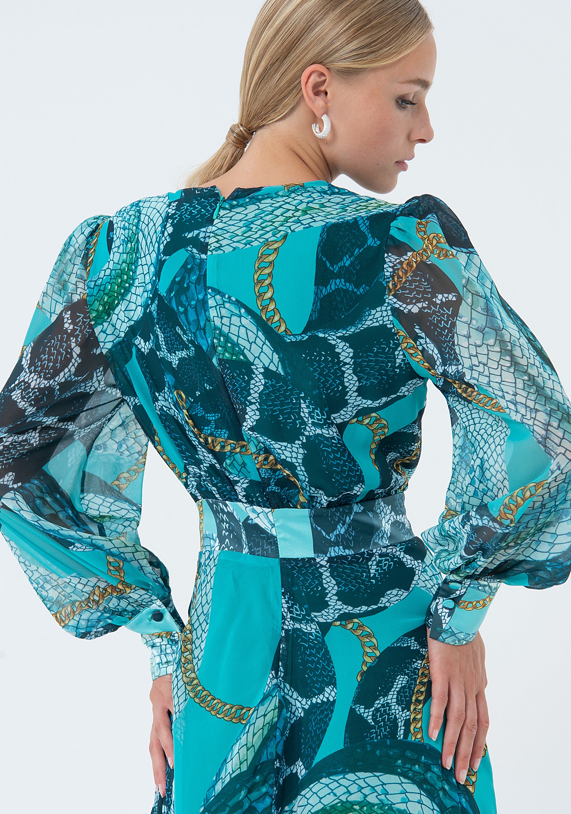 Abito regular lungo in fantasia animalier FQ24SD3017W412N4 Fracomina