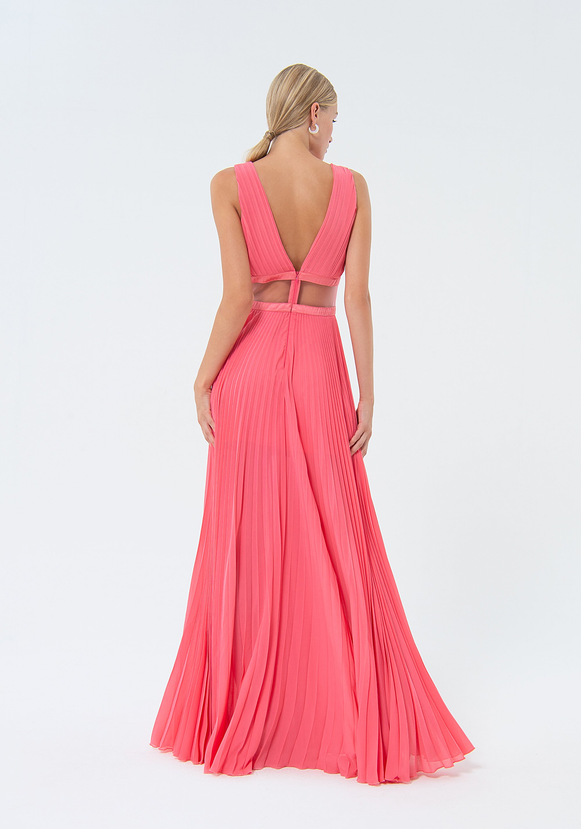 Abito senza maniche lungo in tessuto plissettato FQ24SD3026W412F9 Fracomina