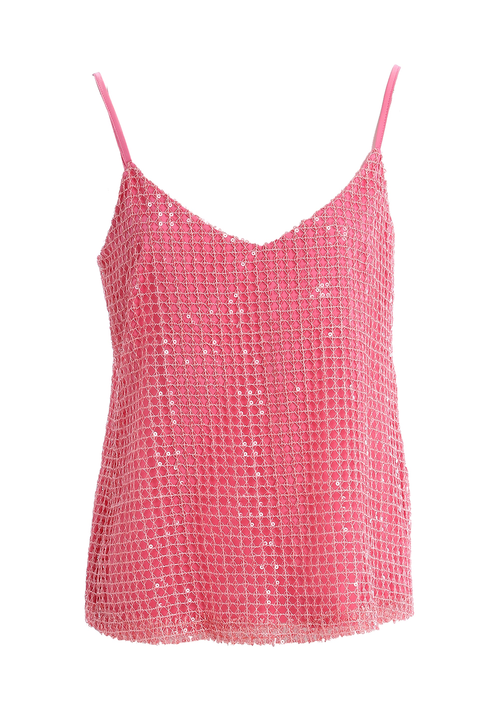Top senza maniche in tessuto con paillettes FQ24ST2003W708N6 Fracomina