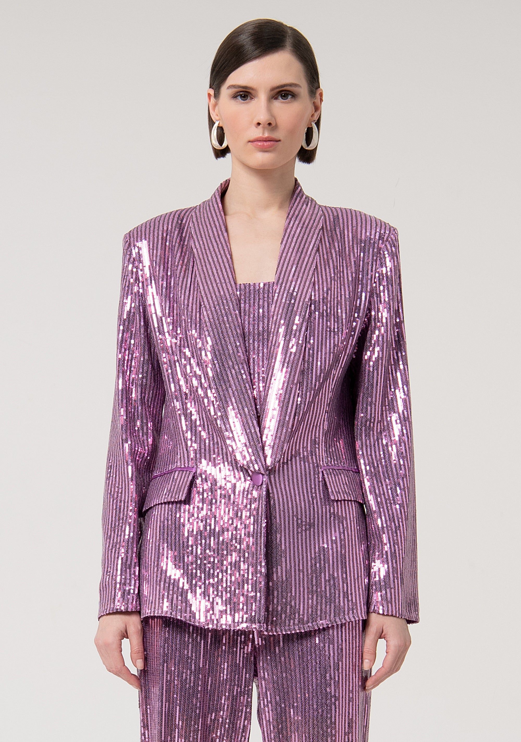 Costume Paillette Dorato Giacca Frac Con Paillette Dorata Da Donna