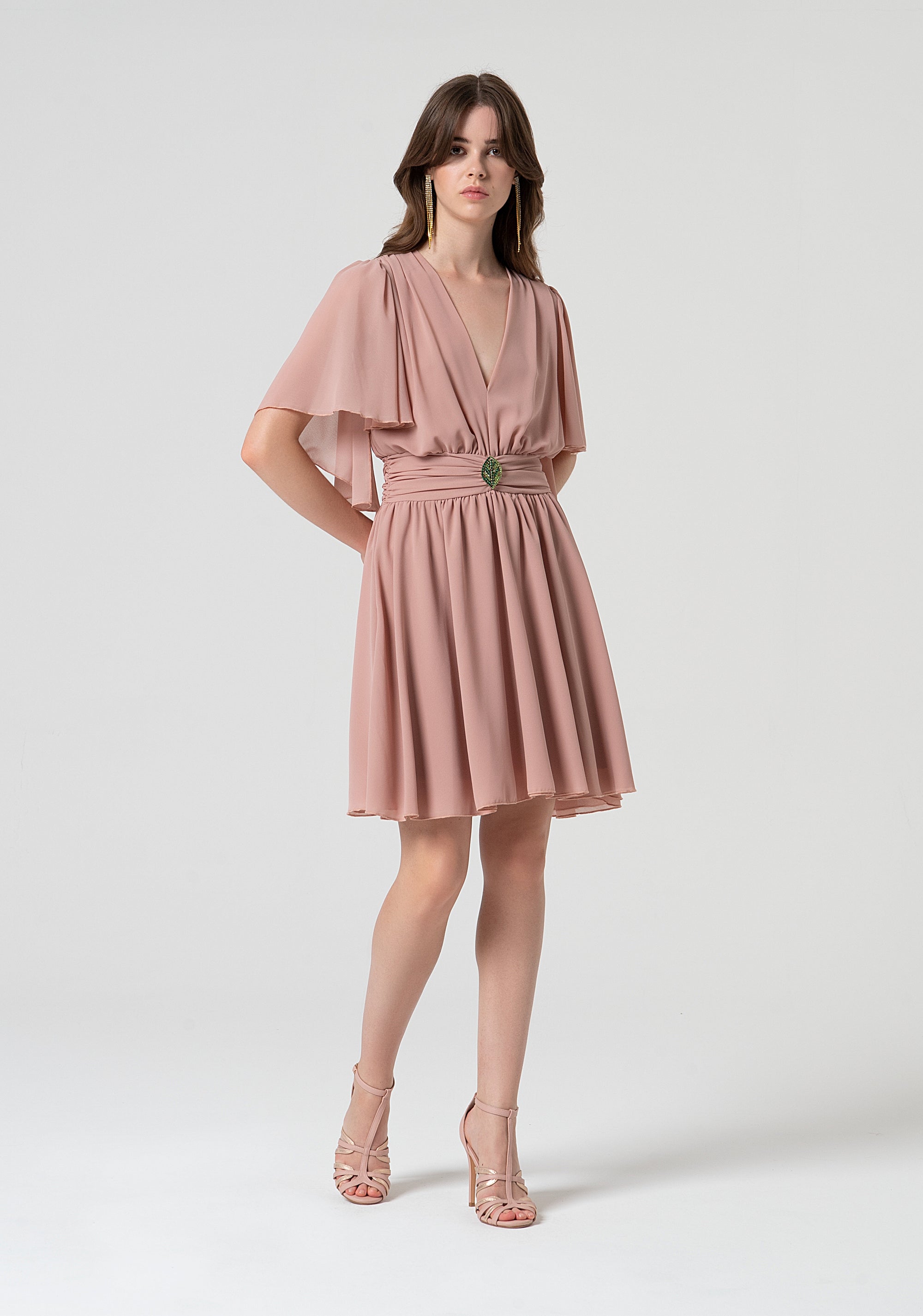 Abito regular mini in georgette FQ25SD1009W41201-238 Fracomina