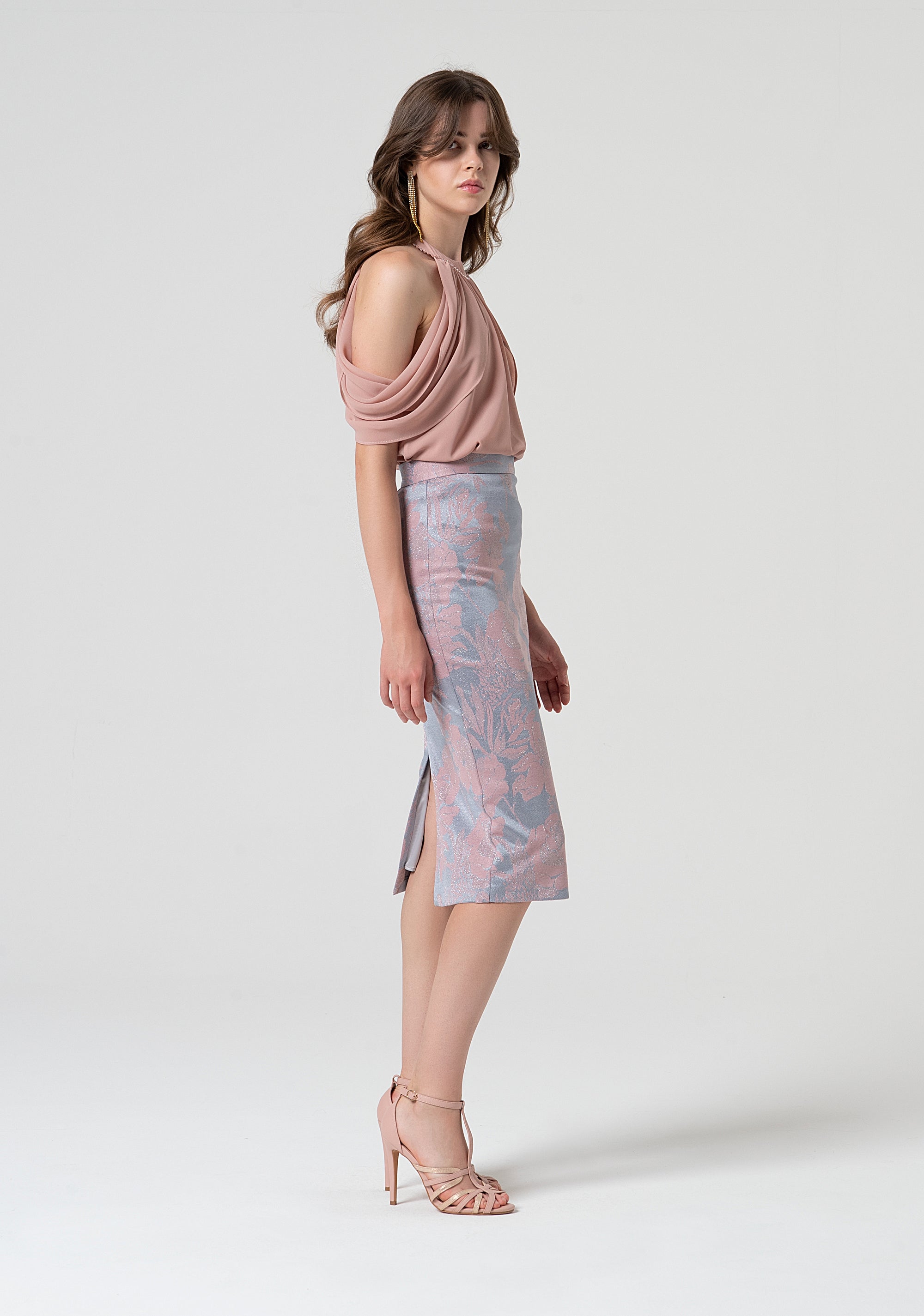 Gonna aderente midi in fantasia FQ25SG2001W576F8-T39 Fracomina