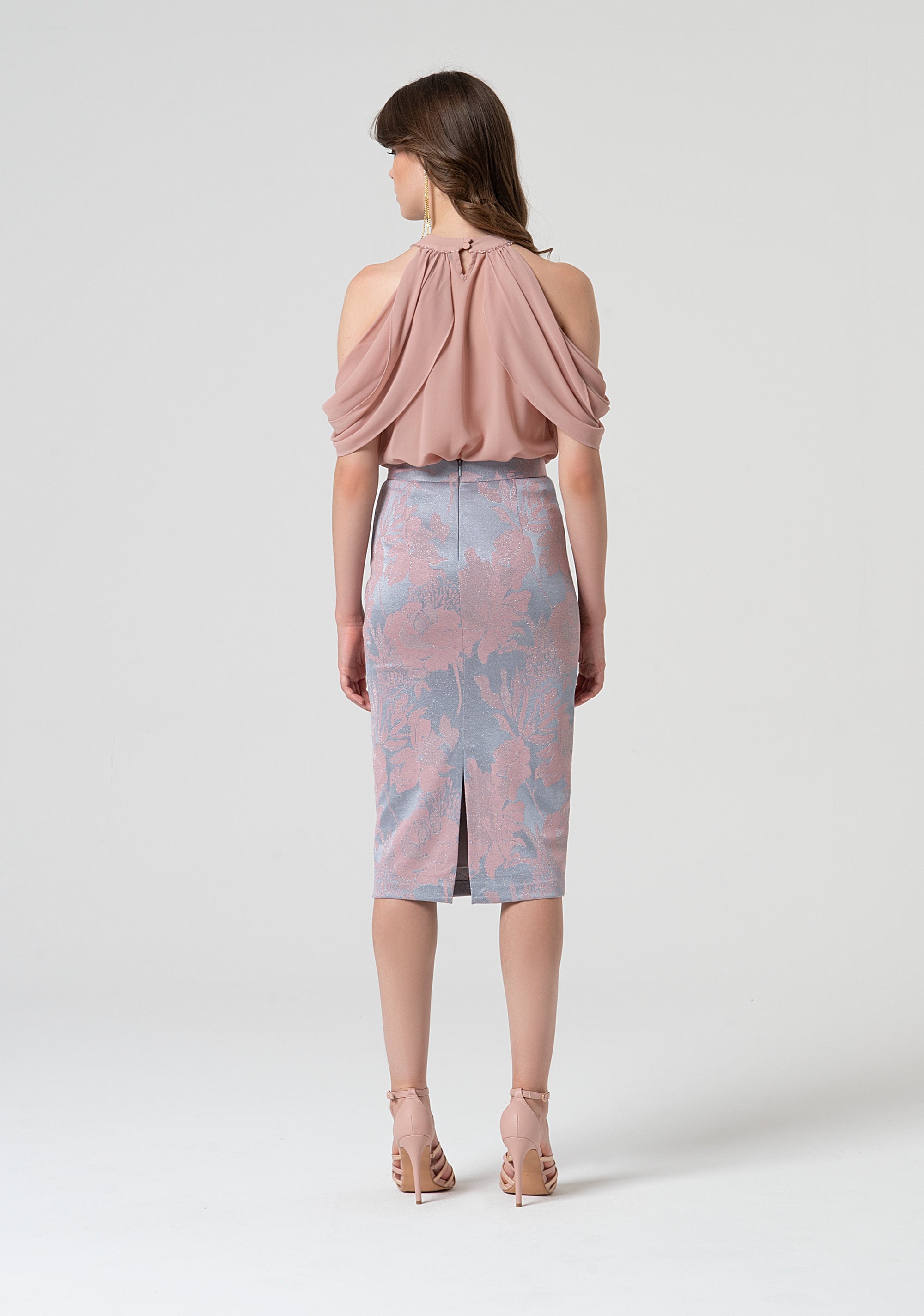 Gonna aderente midi in fantasia FQ25SG2001W576F8-T39 Fracomina