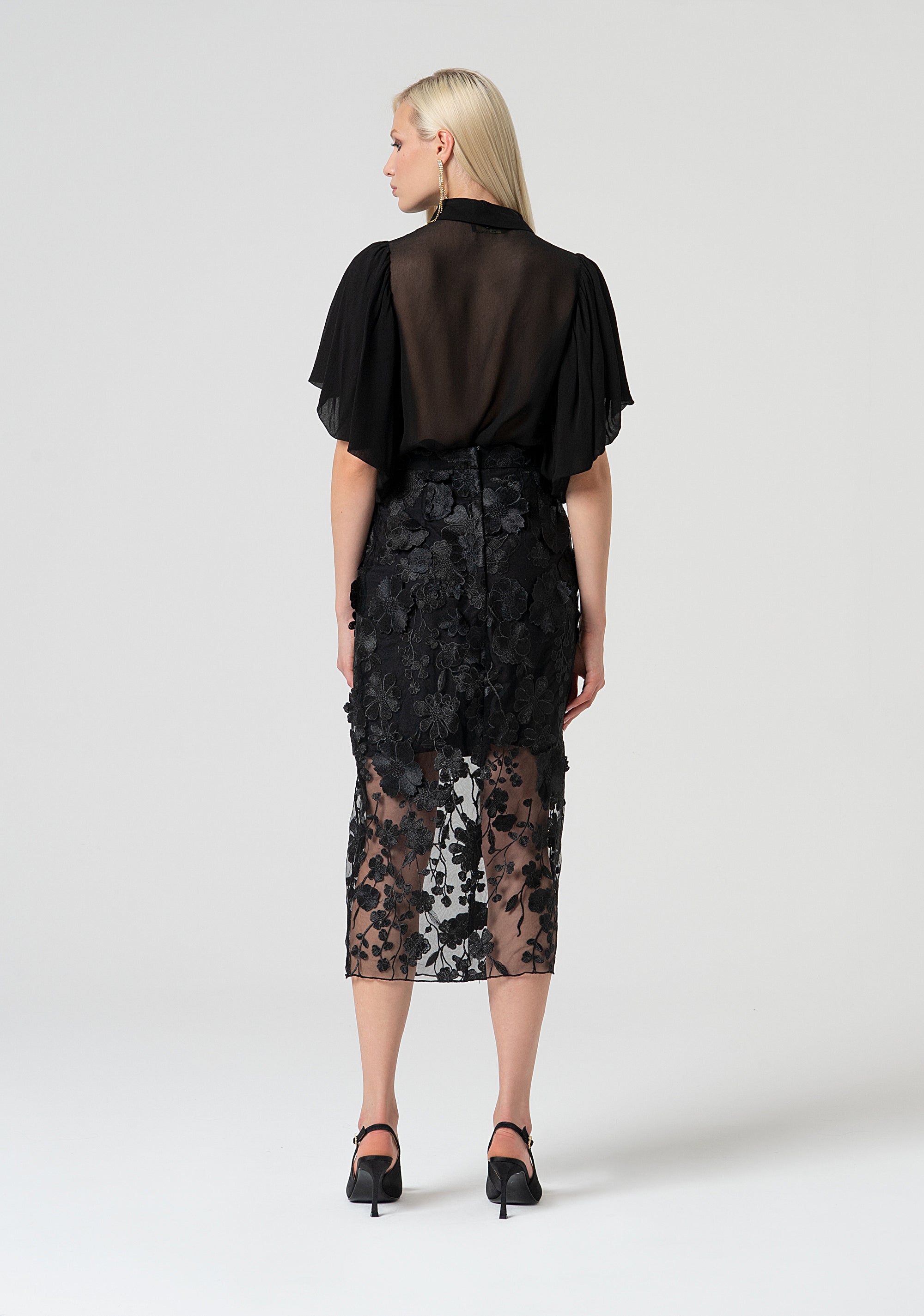 Gonna a tubino midi in pizzo FQ25SG2004W79001-053 Fracomina