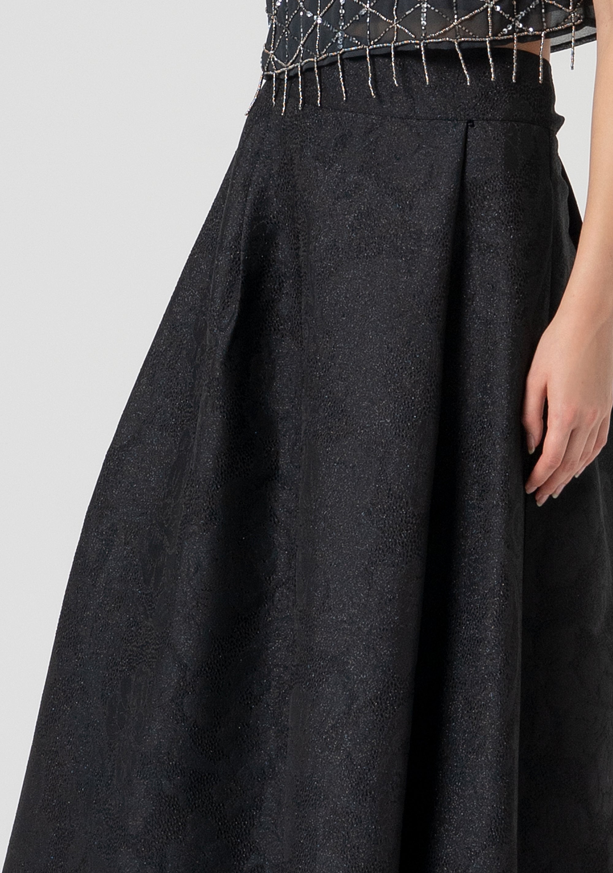 Gonna ampia lunga in broccato FQ25SG3002W79301-053 Fracomina