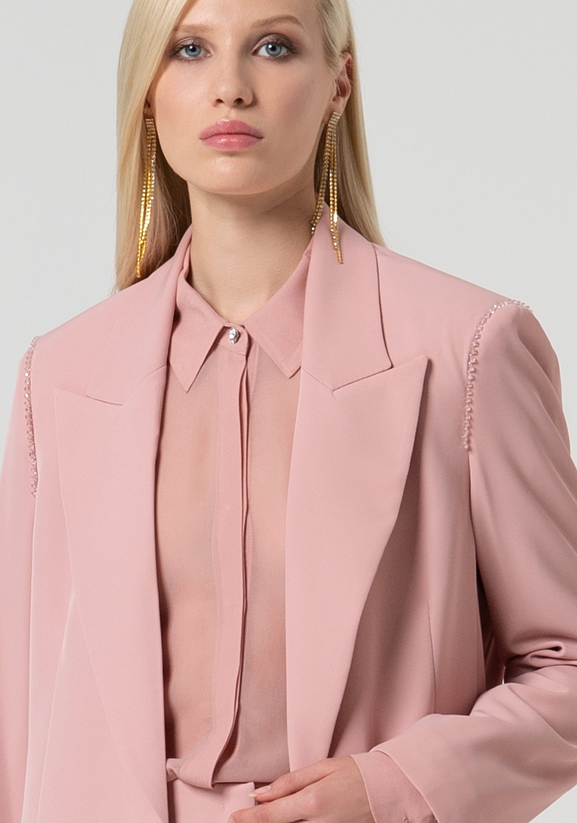 Blazer regular in crepe FQ25SJ3003W47601-238 Fracomina