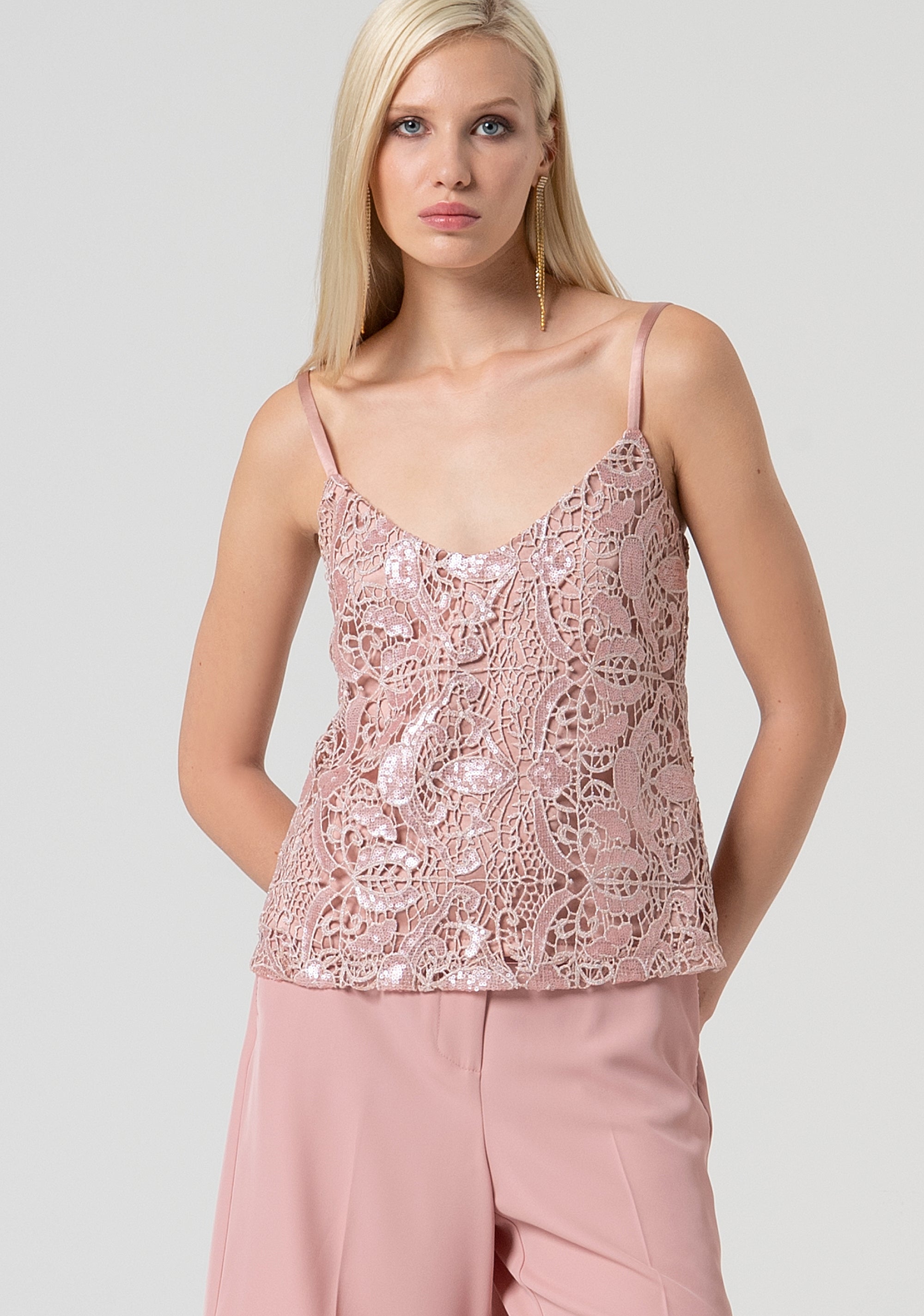 Top senza maniche in pizzo FQ25ST2011W708N6-238 Fracomina