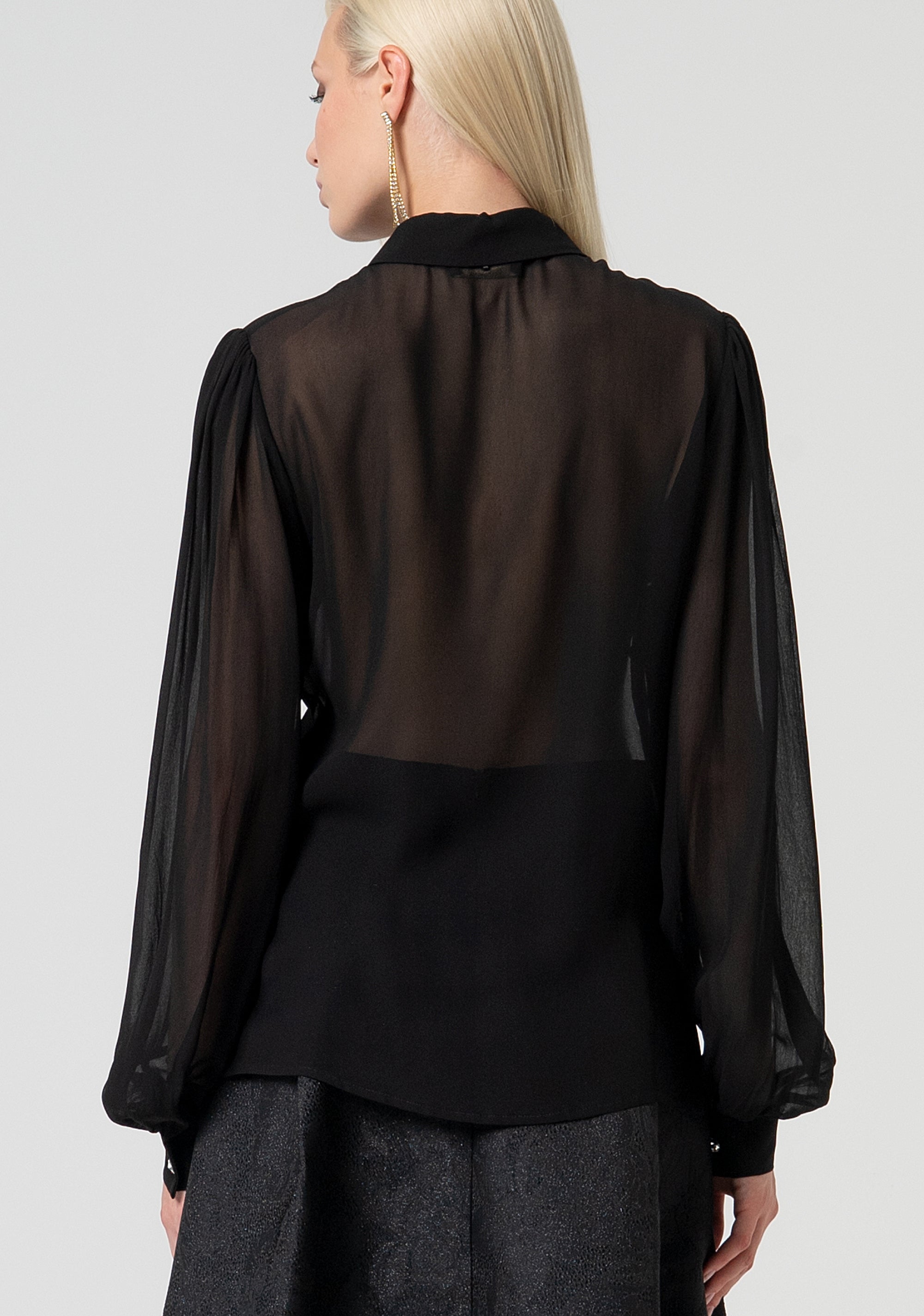 Camicia regular in tessuto trasparente FQ25ST6004W79401-053 Fracomina