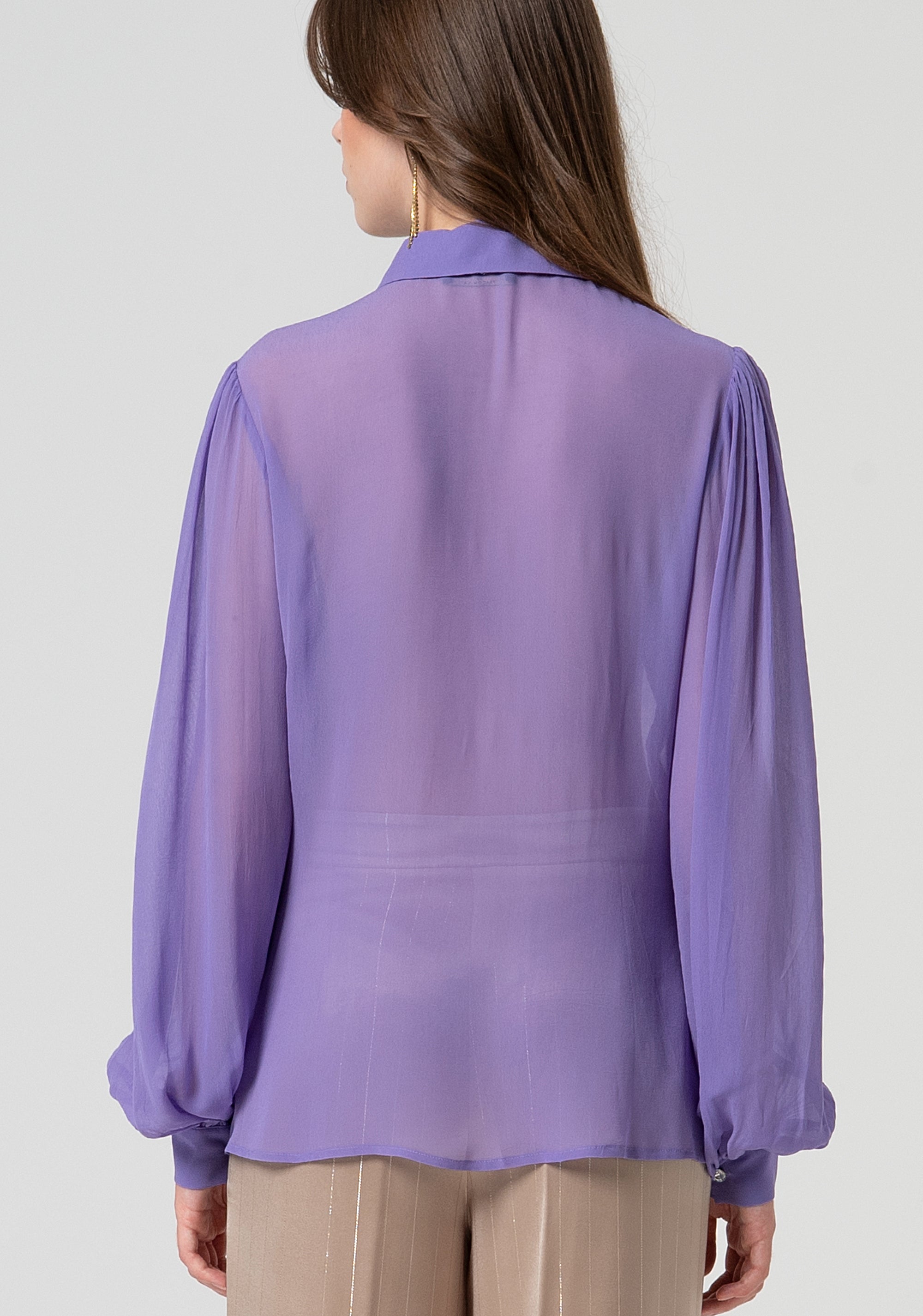 Camicia regular in tessuto trasparente FQ25ST6004W79401-189 Fracomina