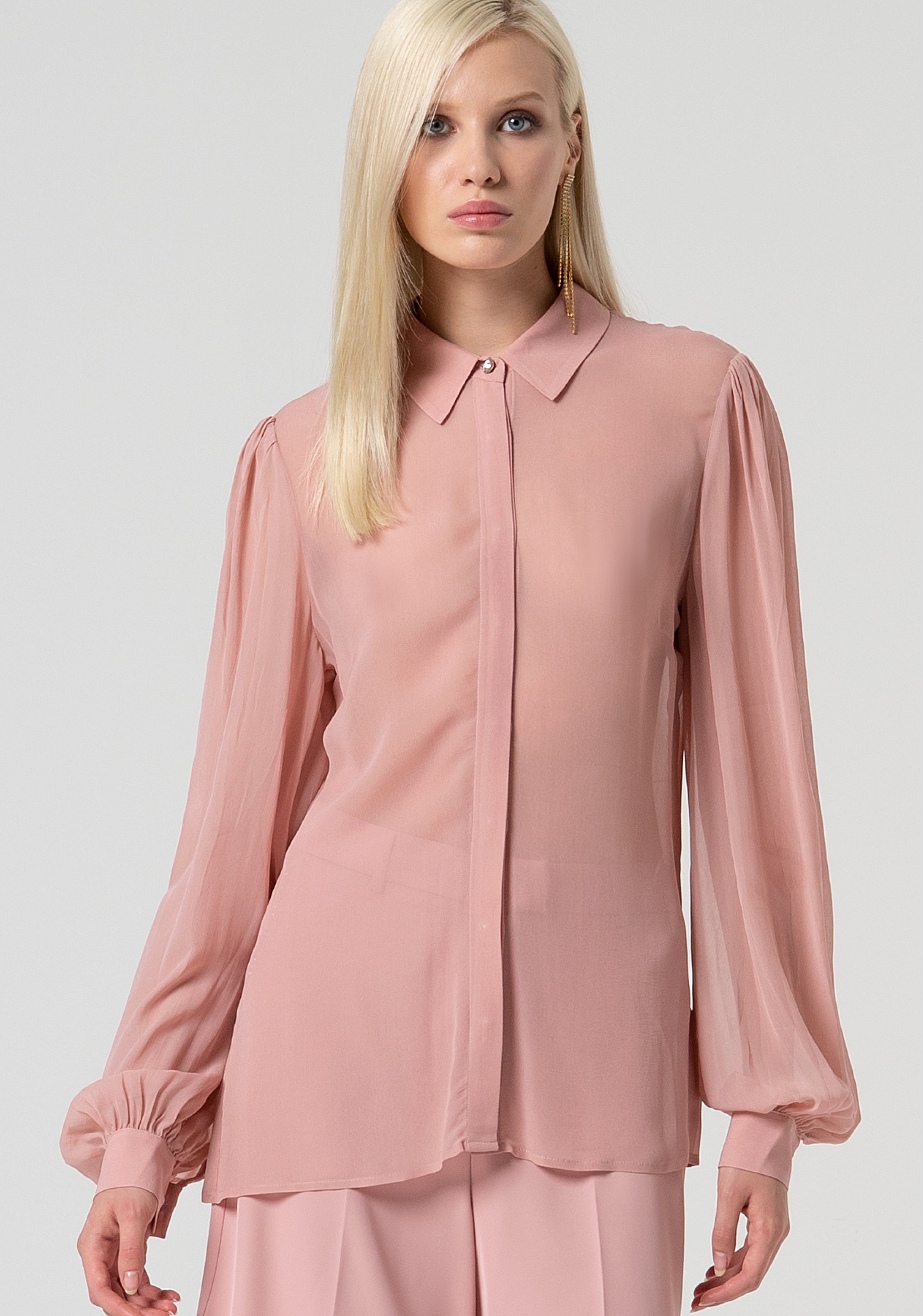 Camicia regular in tessuto trasparente FQ25ST6004W79401-238 Fracomina