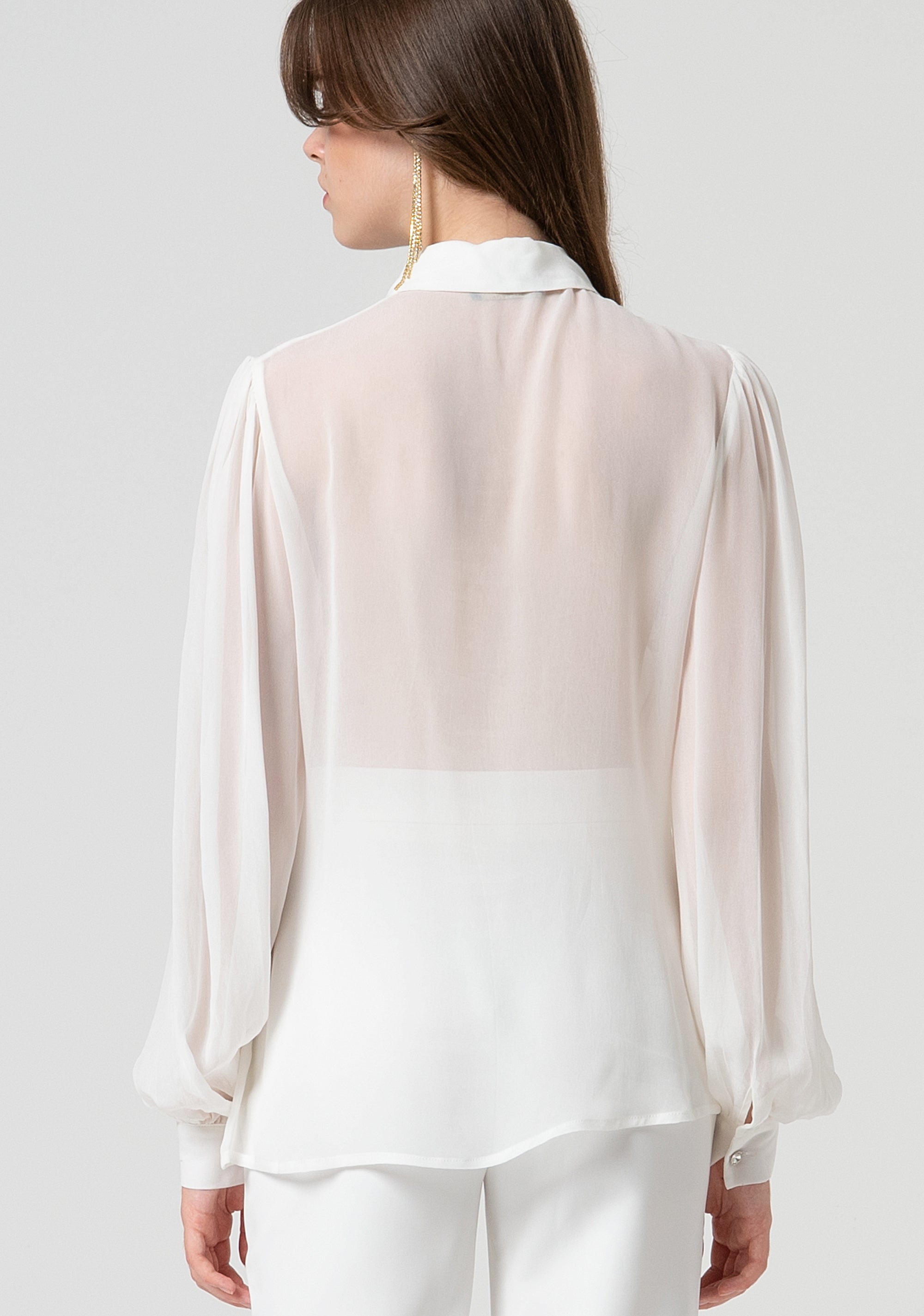 Camicia regular in tessuto trasparente FQ25ST6004W79401-278 Fracomina