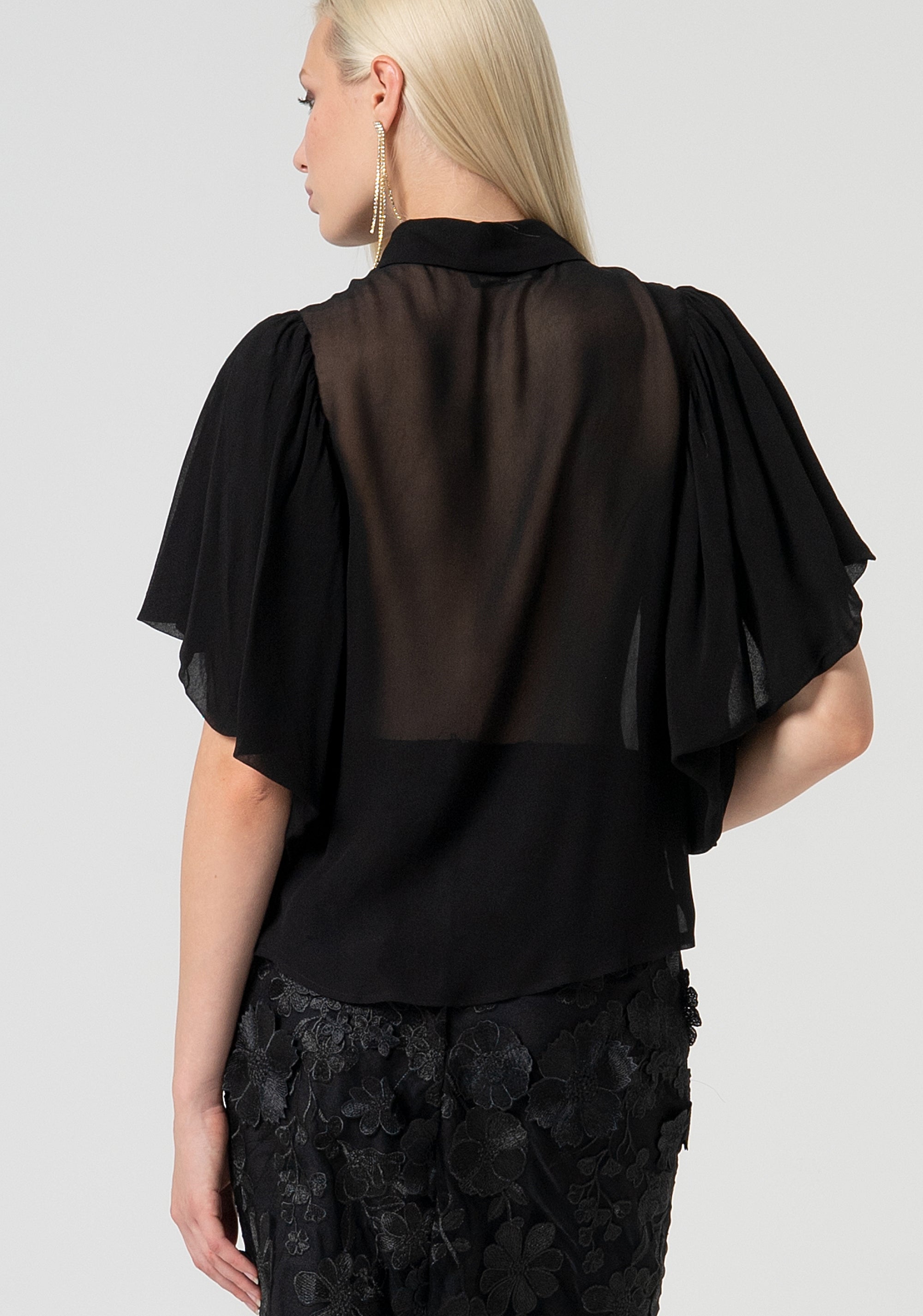 Camicia regular in tessuto trasparente FQ25ST6005W79401-053 Fracomina