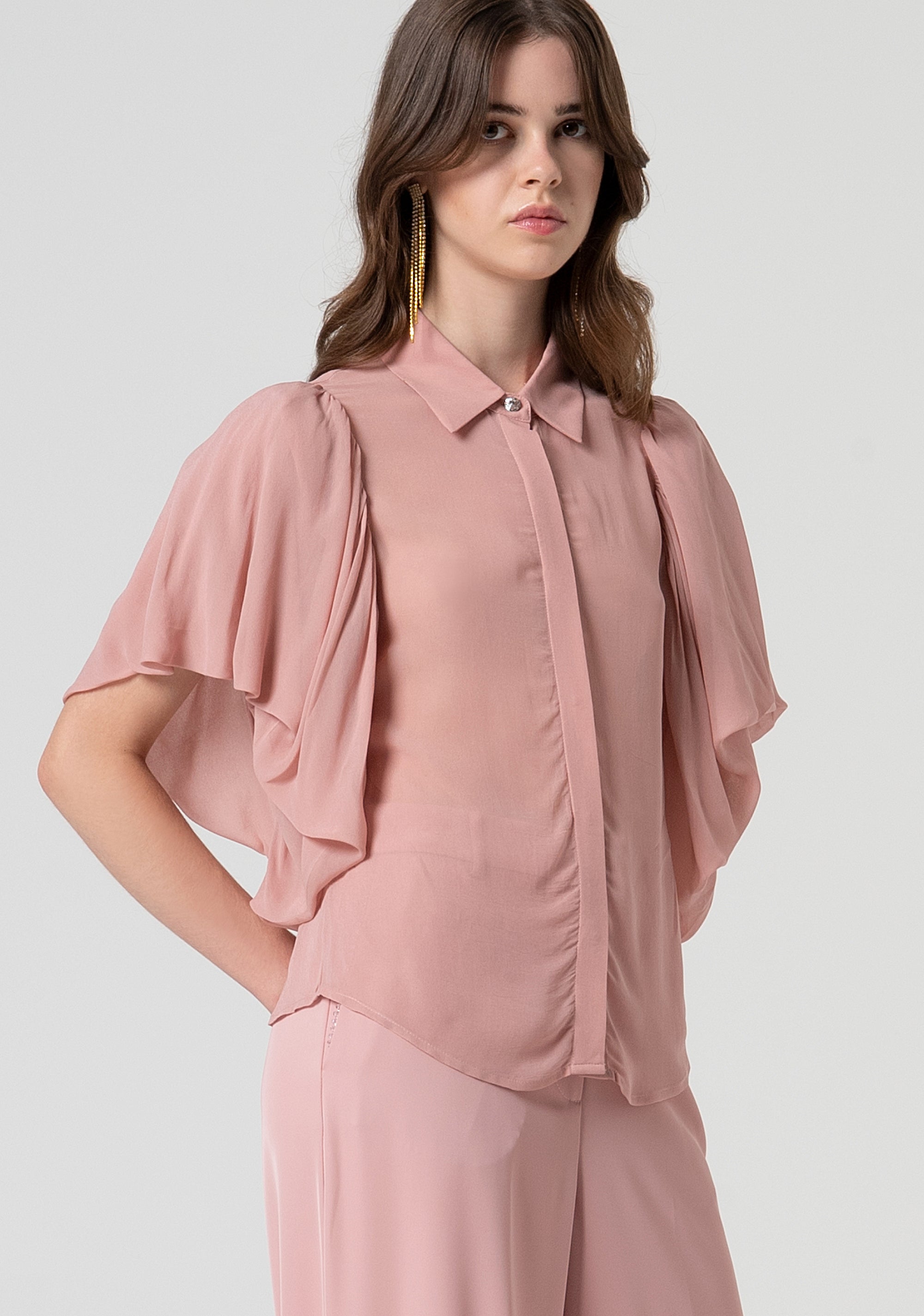 Camicia regular in tessuto trasparente FQ25ST6005W79401-238 Fracomina