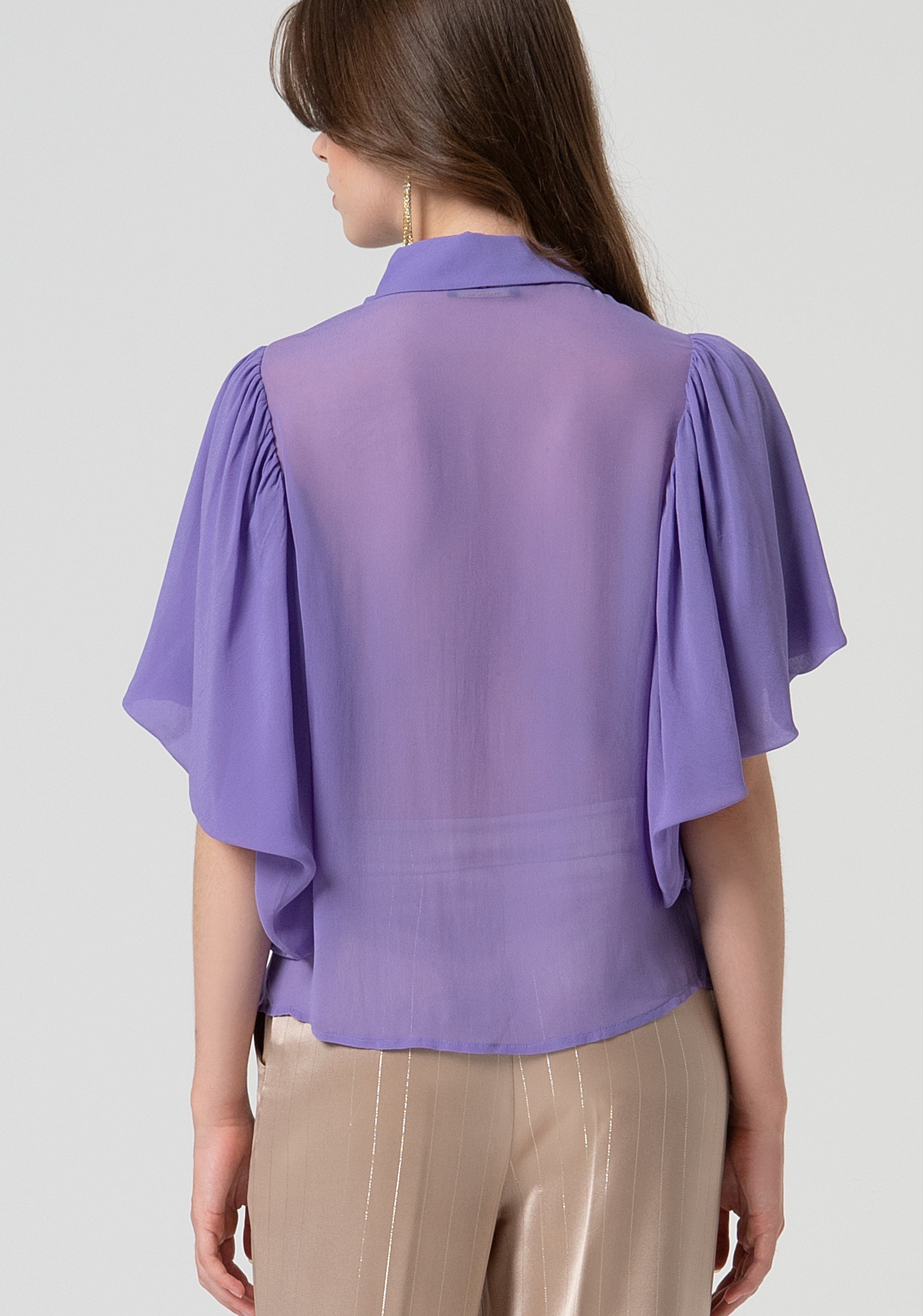 Camicia regular in tessuto trasparente FQ25ST6005W79401-510 Fracomina