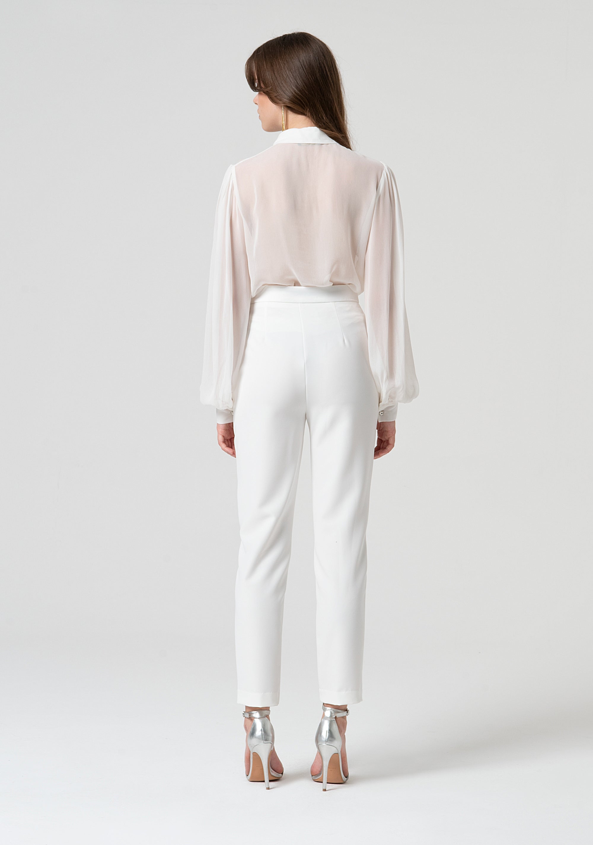 Pantaloni a sigaretta in crepe FQ25SV2001W75401-278 Fracomina