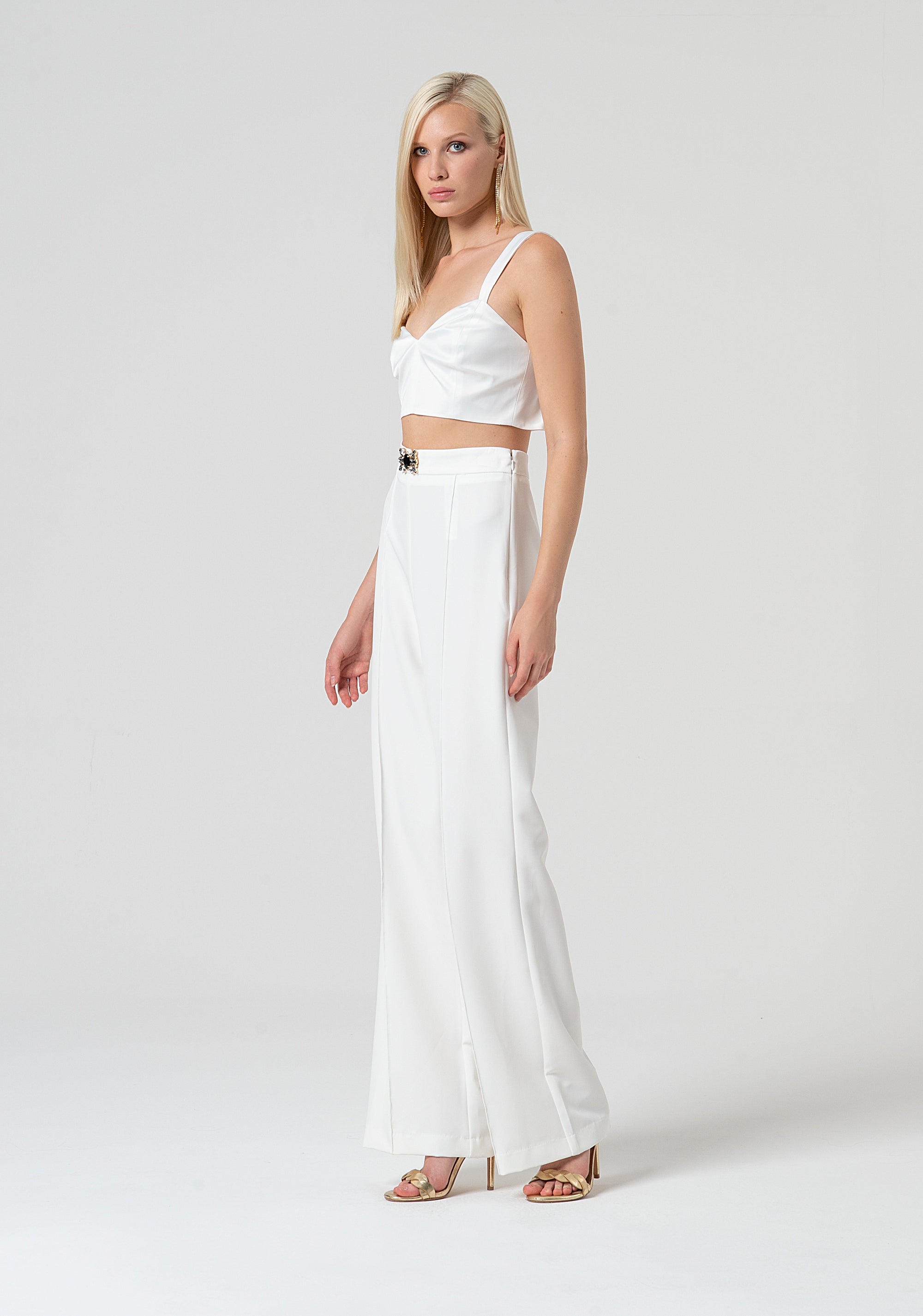 Pantalone a palazzo in crepe FQ25SV3001W75401-278 Fracomina
