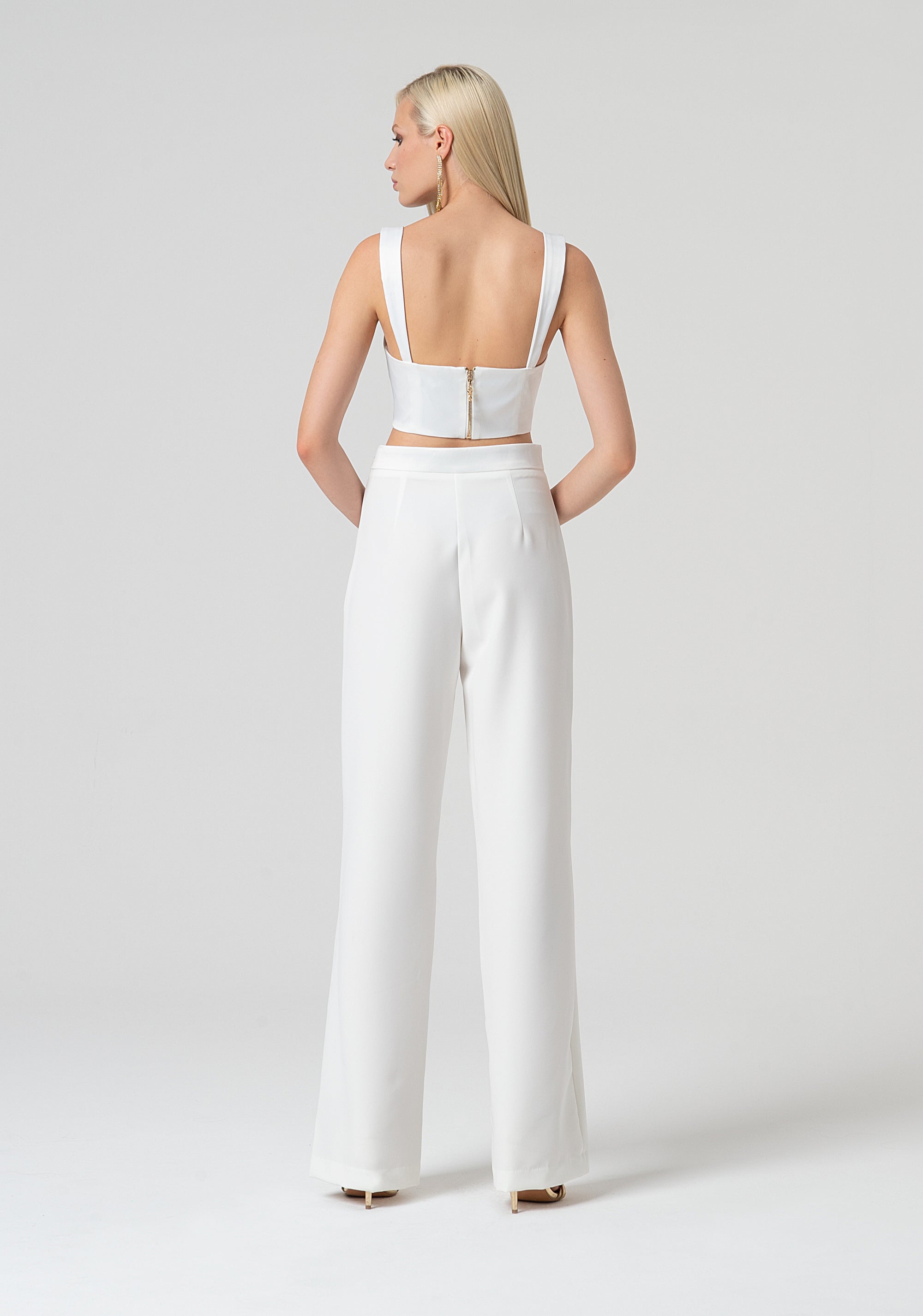 Pantalone a palazzo in crepe FQ25SV3001W75401-278 Fracomina