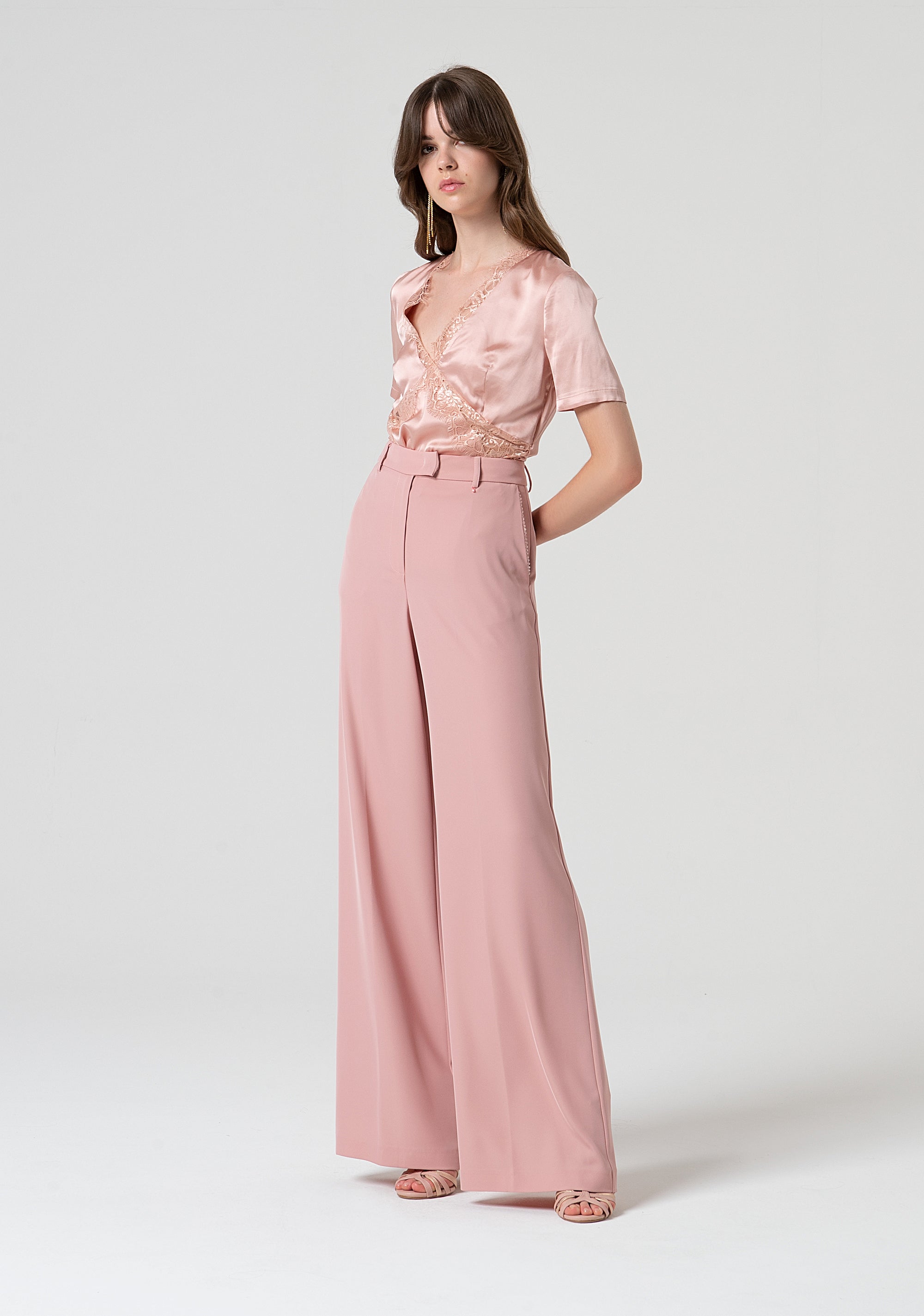 Pantalone a palazzo con vita alta FQ25SV3005W47601-238 Fracomina