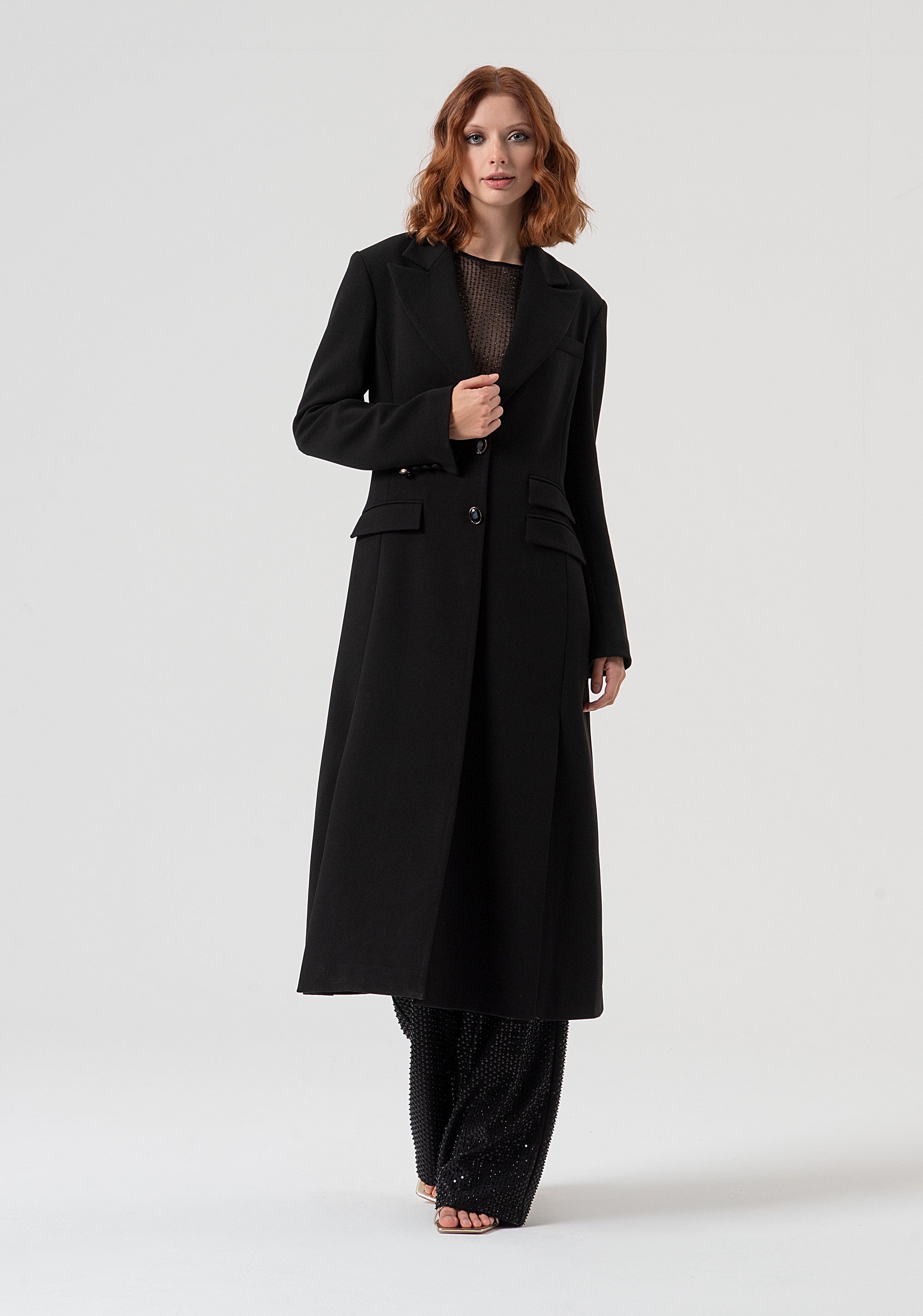 Cappotto regular lungo monopetto FQ25WC1002W48701-053 Fracomina