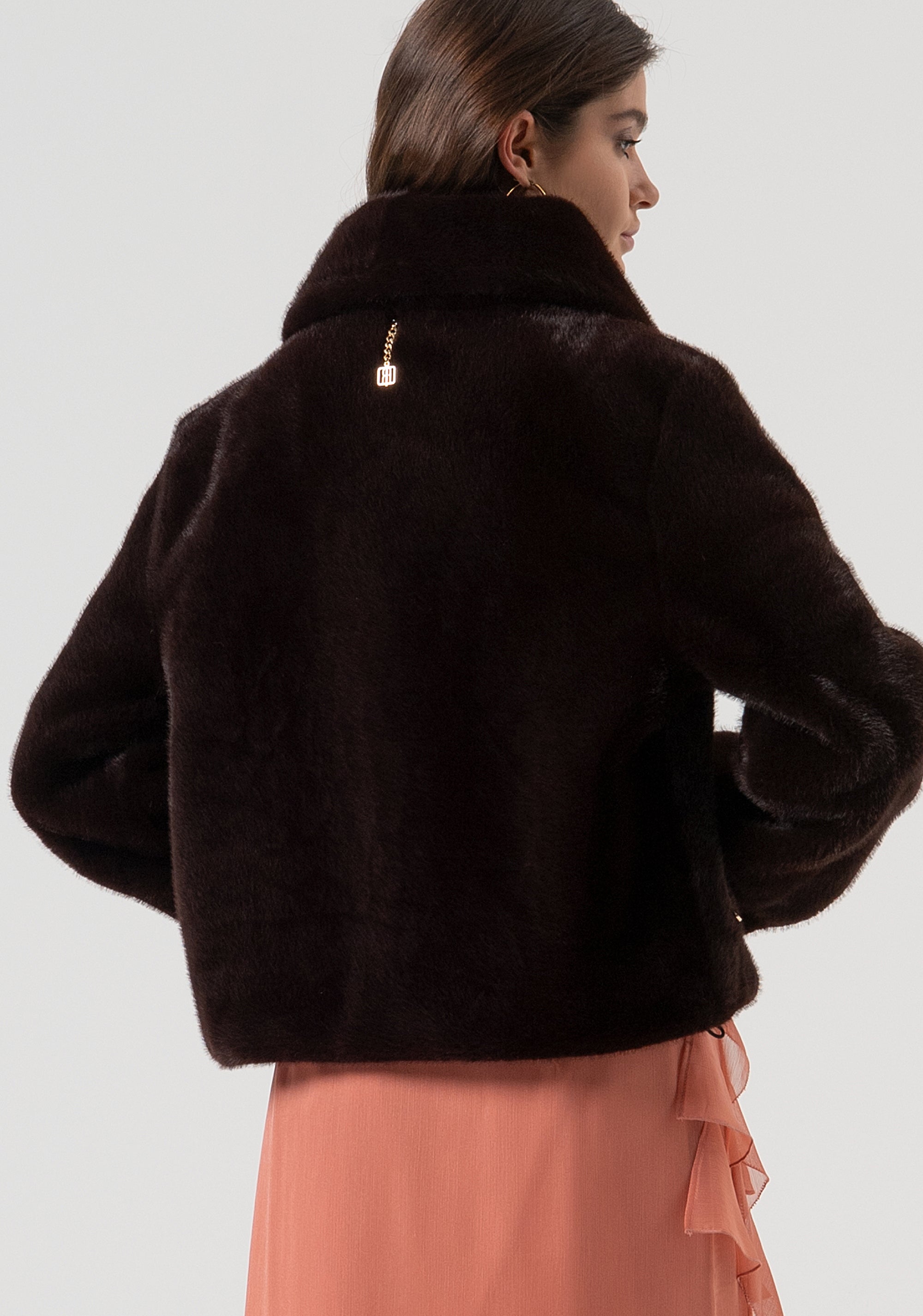 Giacca over con zip centrale FQ25WC4002O44501-091 Fracomina