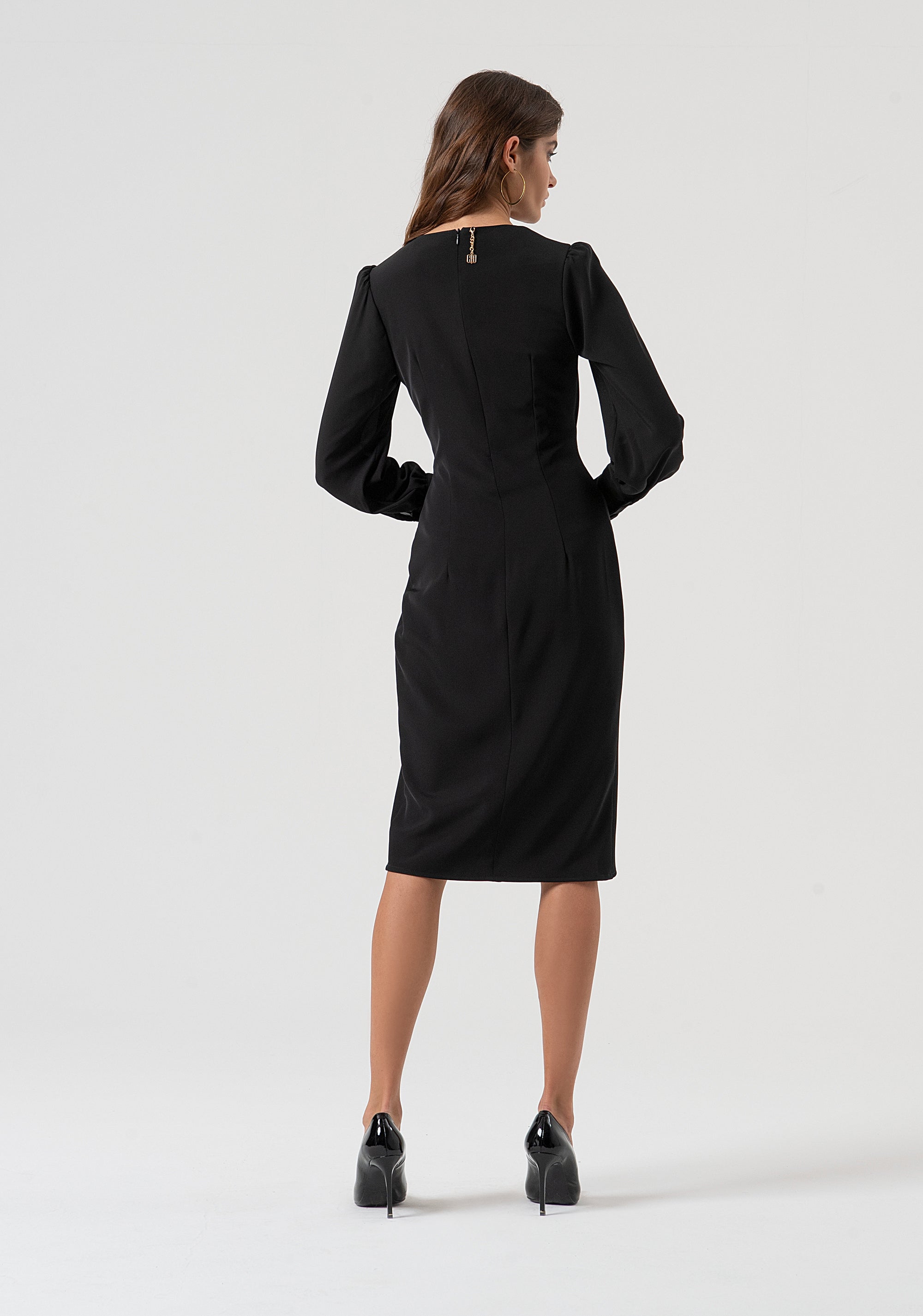 Abito slim midi in tessuto stretch FQ25WD1004W47601-053 Fracomina