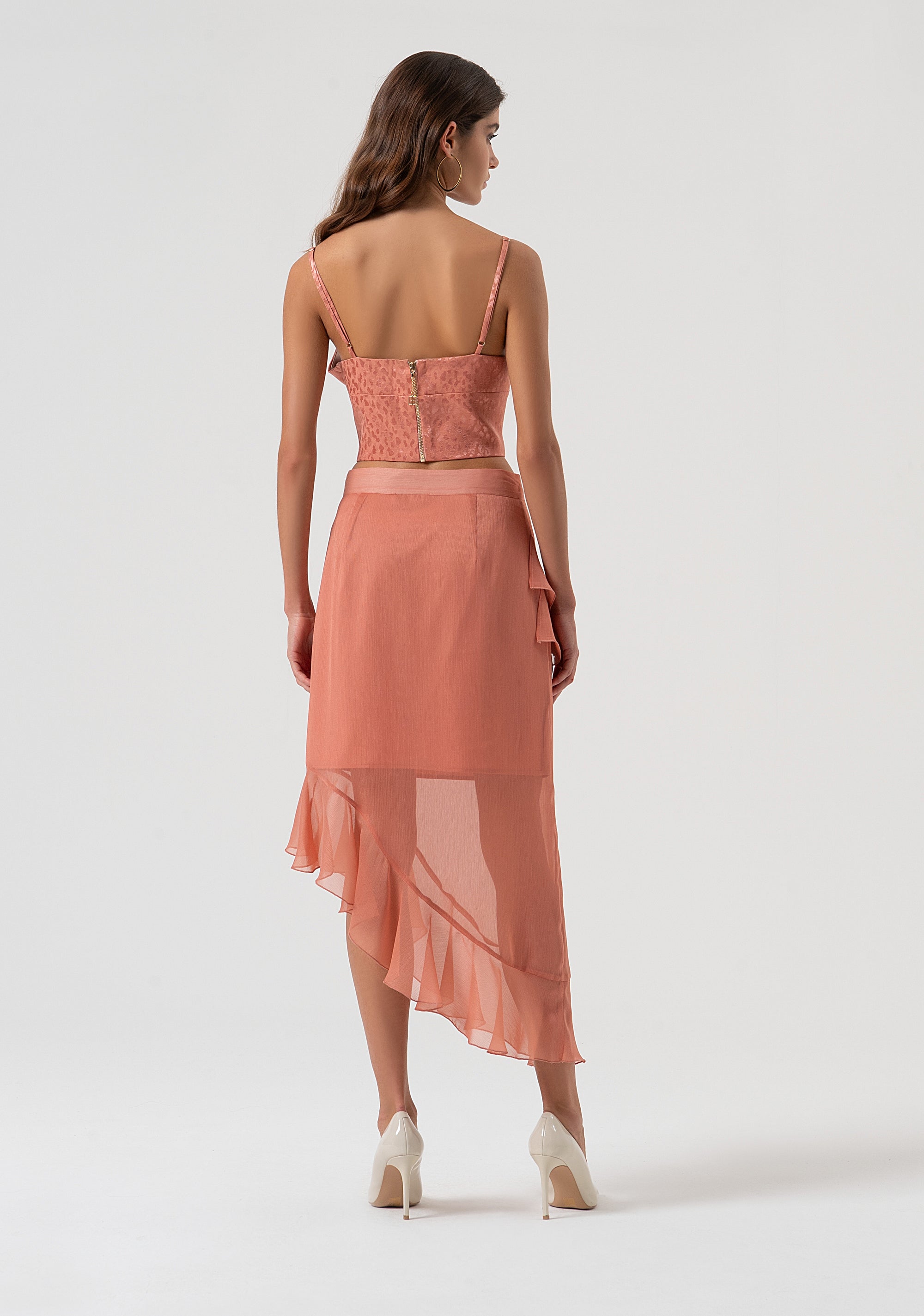 Gonna regular midi in georgette FQ25WG2001W41201-S67 Fracomina