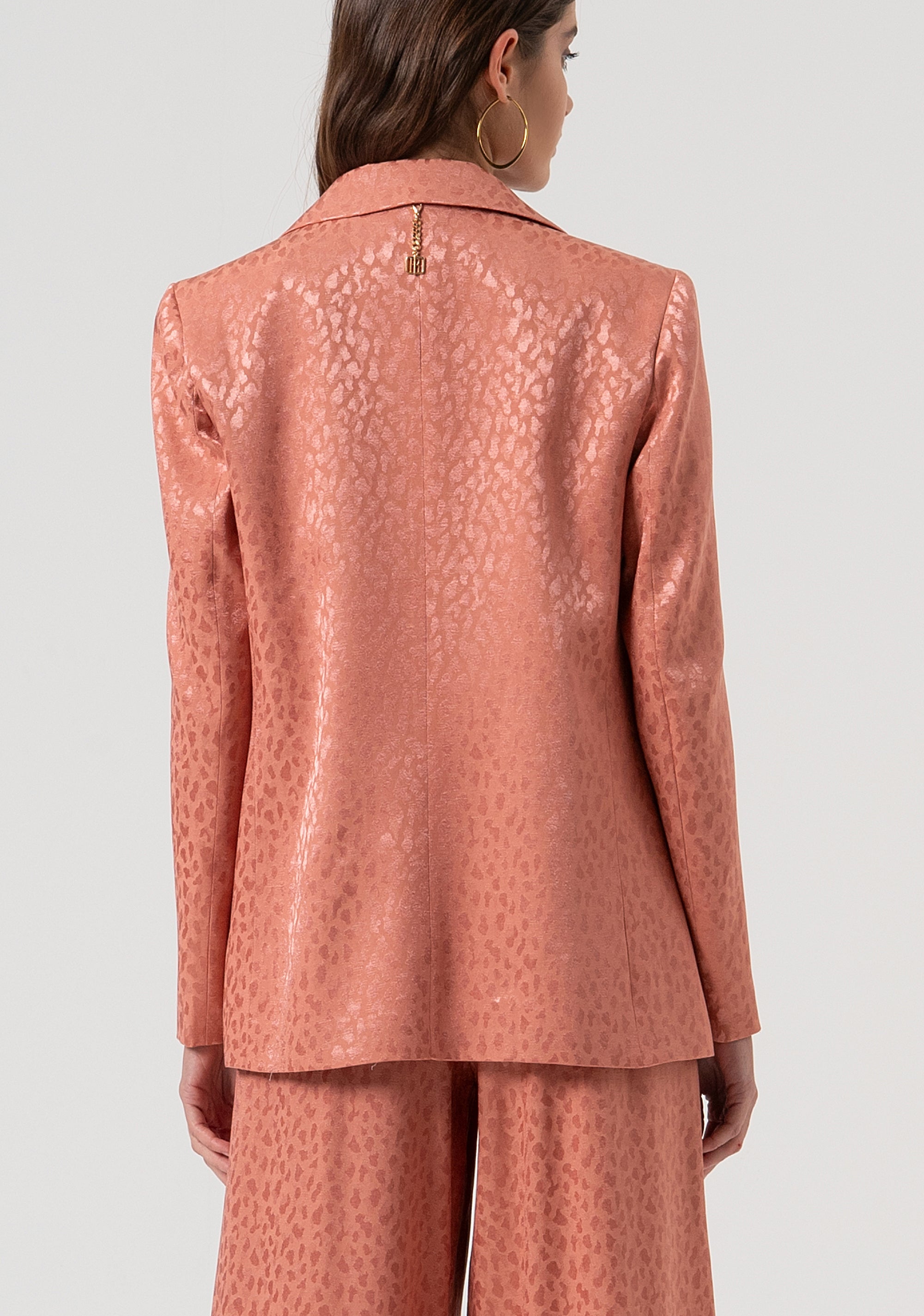 Blazer over monopetto in jacquard animalier FQ25WJ3003W705F8-S67 Fracomina
