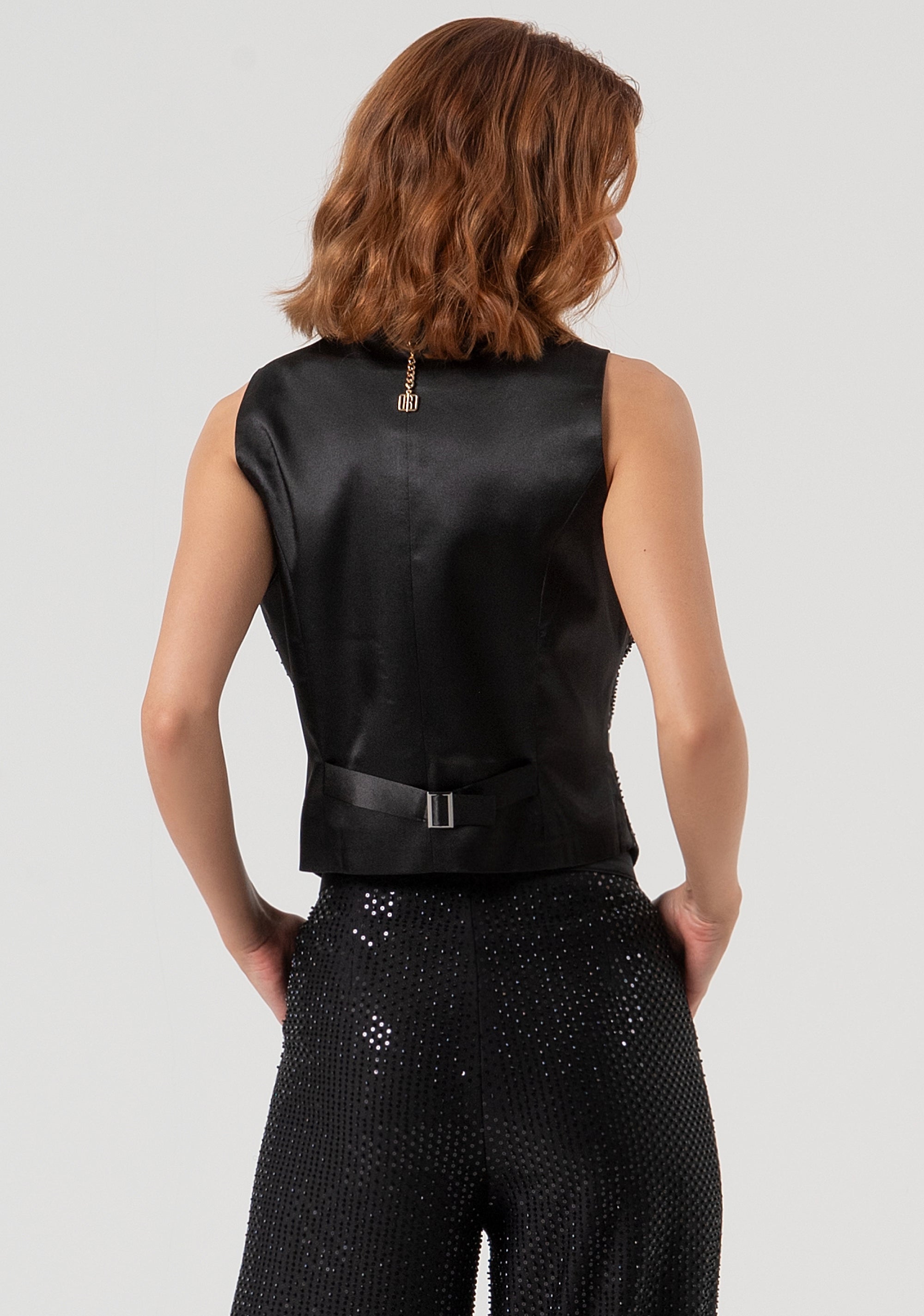 Gilet slim con strass FQ25WJ5001W815R9-053 Fracomina