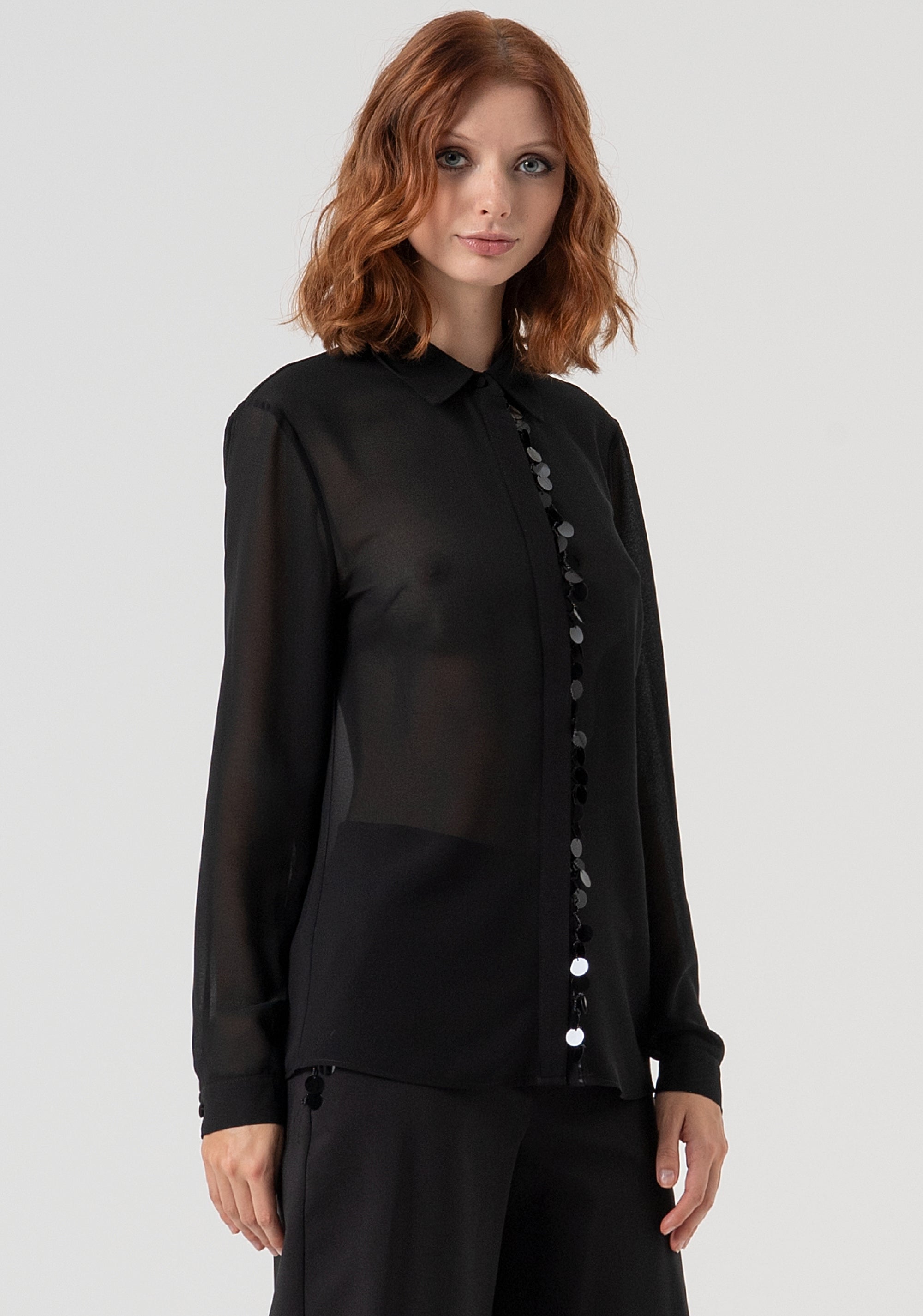 Camicia regular in georgette FQ25WT6001W412N6-053 Fracomina