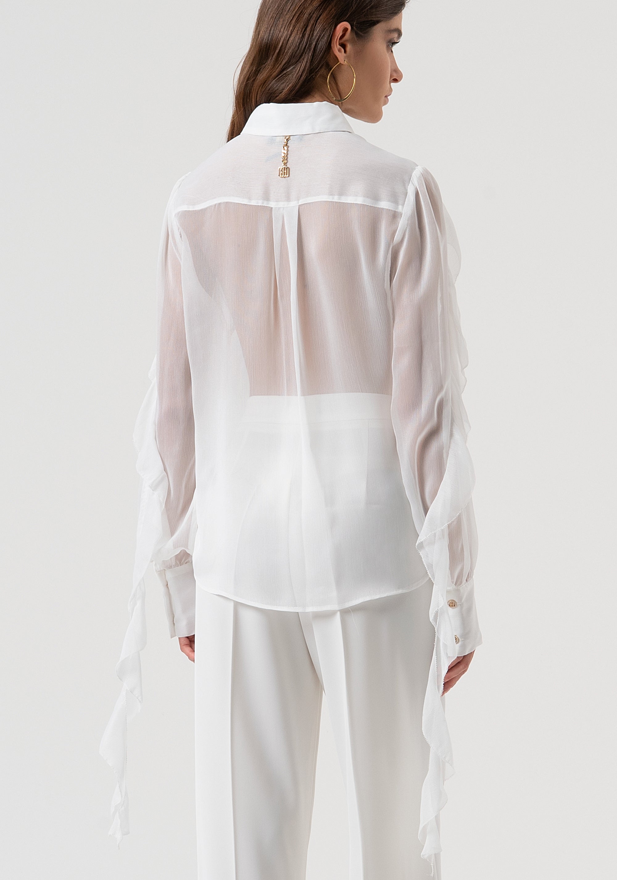Camicia regular in georgette trasparente FQ25WT6003W41201-278 Fracomina