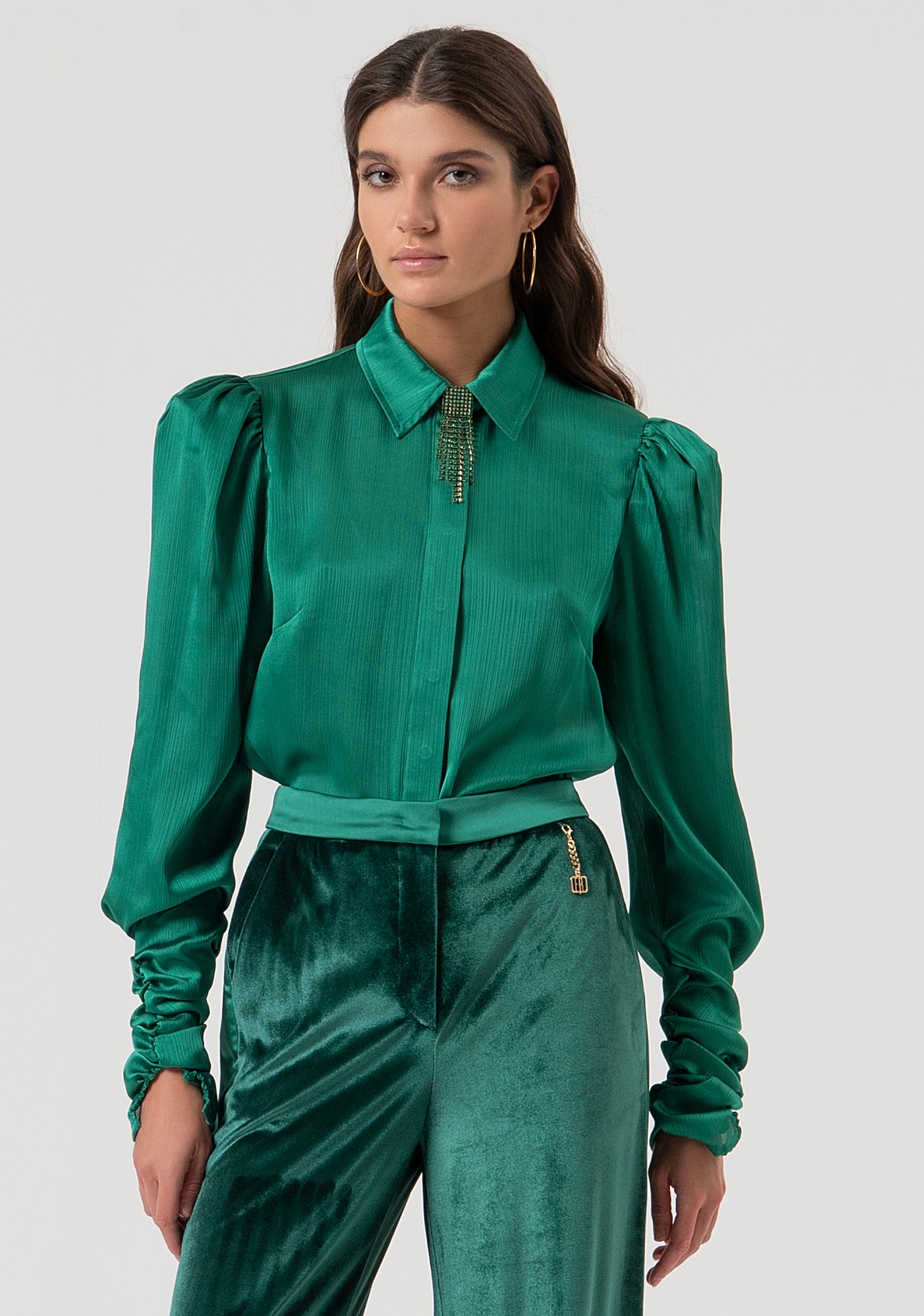 Camicia regular in raso FQ25WT6004W41101-T70 Fracomina