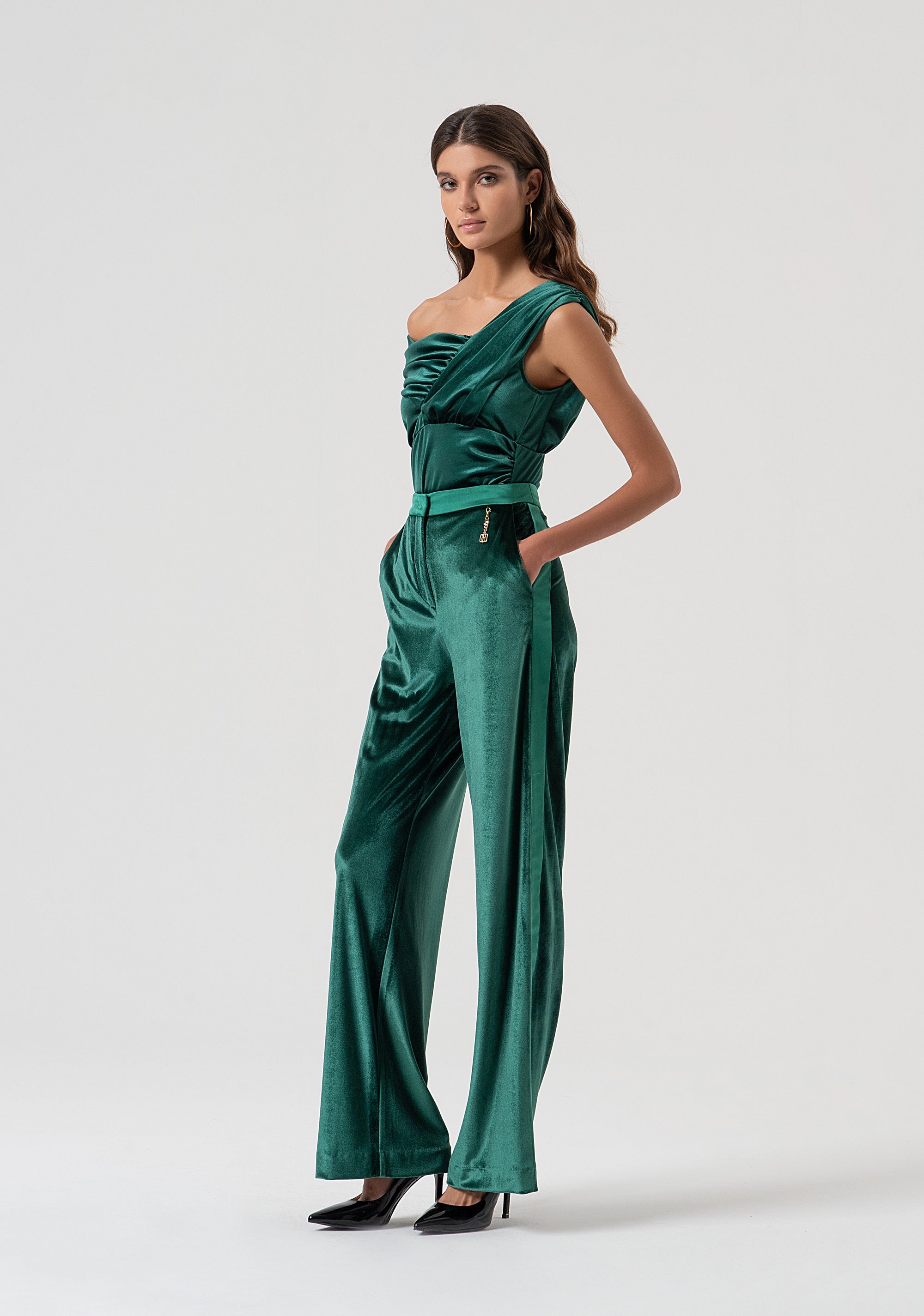 Pantalone a palazzo in velluto FQ25WV3002W59601-T70 Fracomina