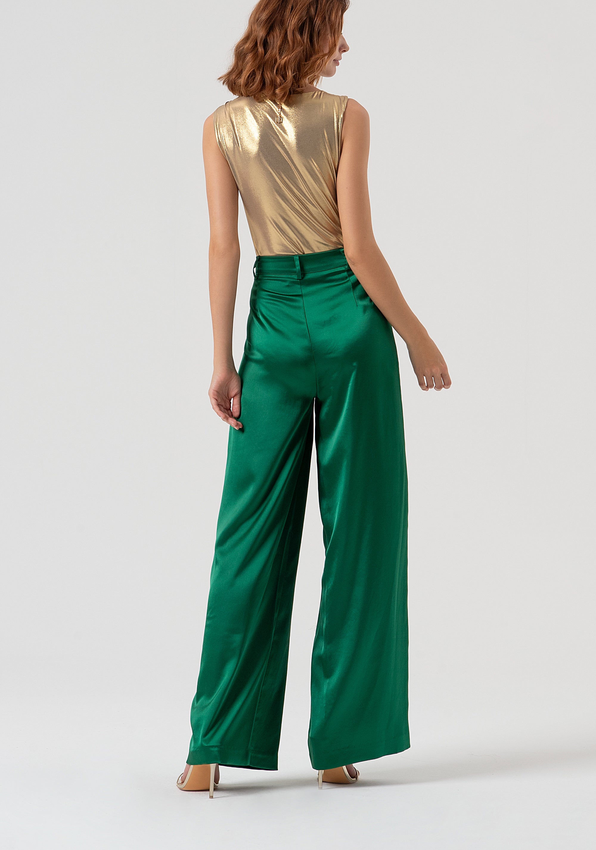 Pantalone a palazzo in raso FQ25WV3003W41101-T70 Fracomina