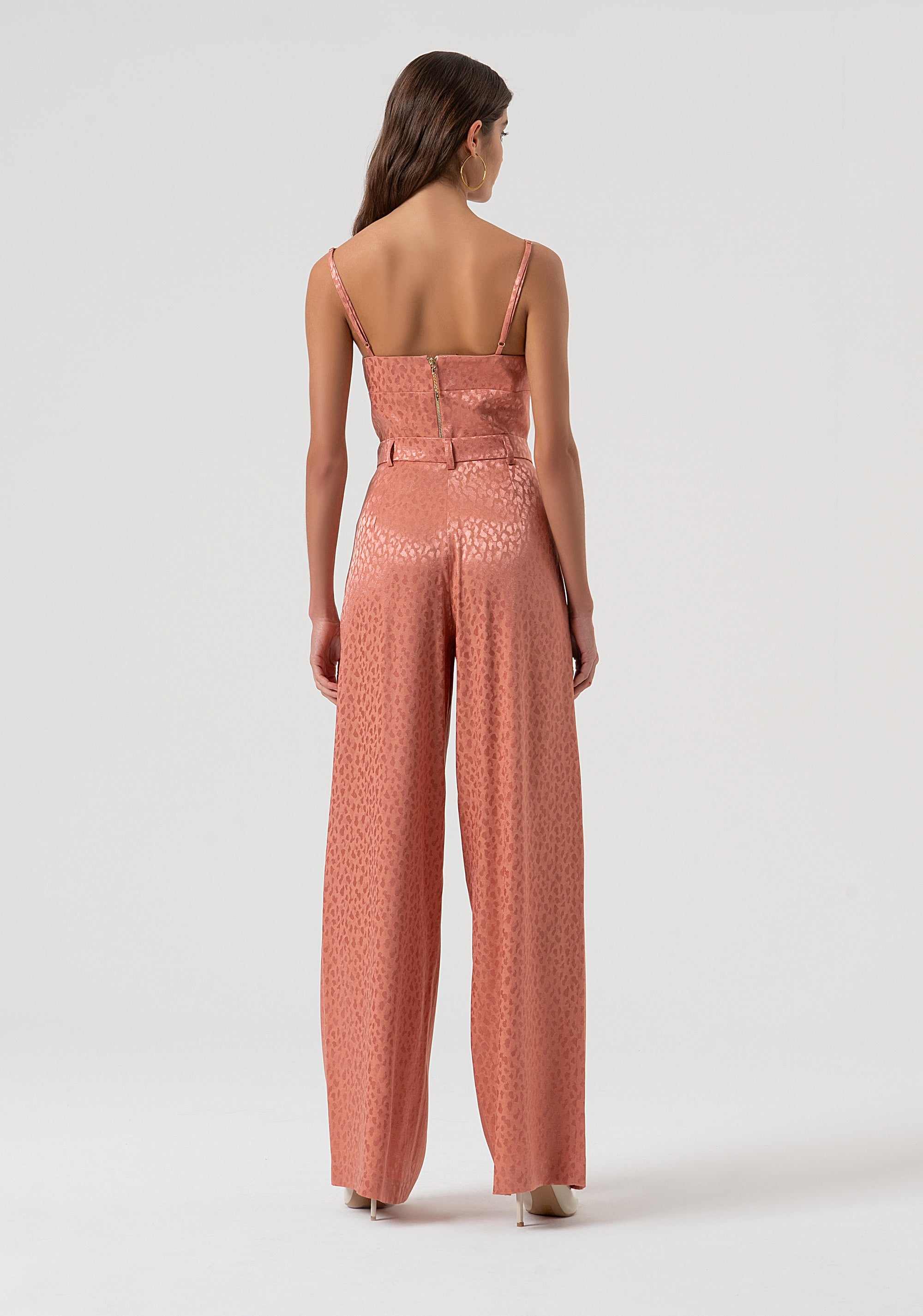 Pantalone a palazzo in jacquard animalier FQ25WV3004W705F8-S67 Fracomina