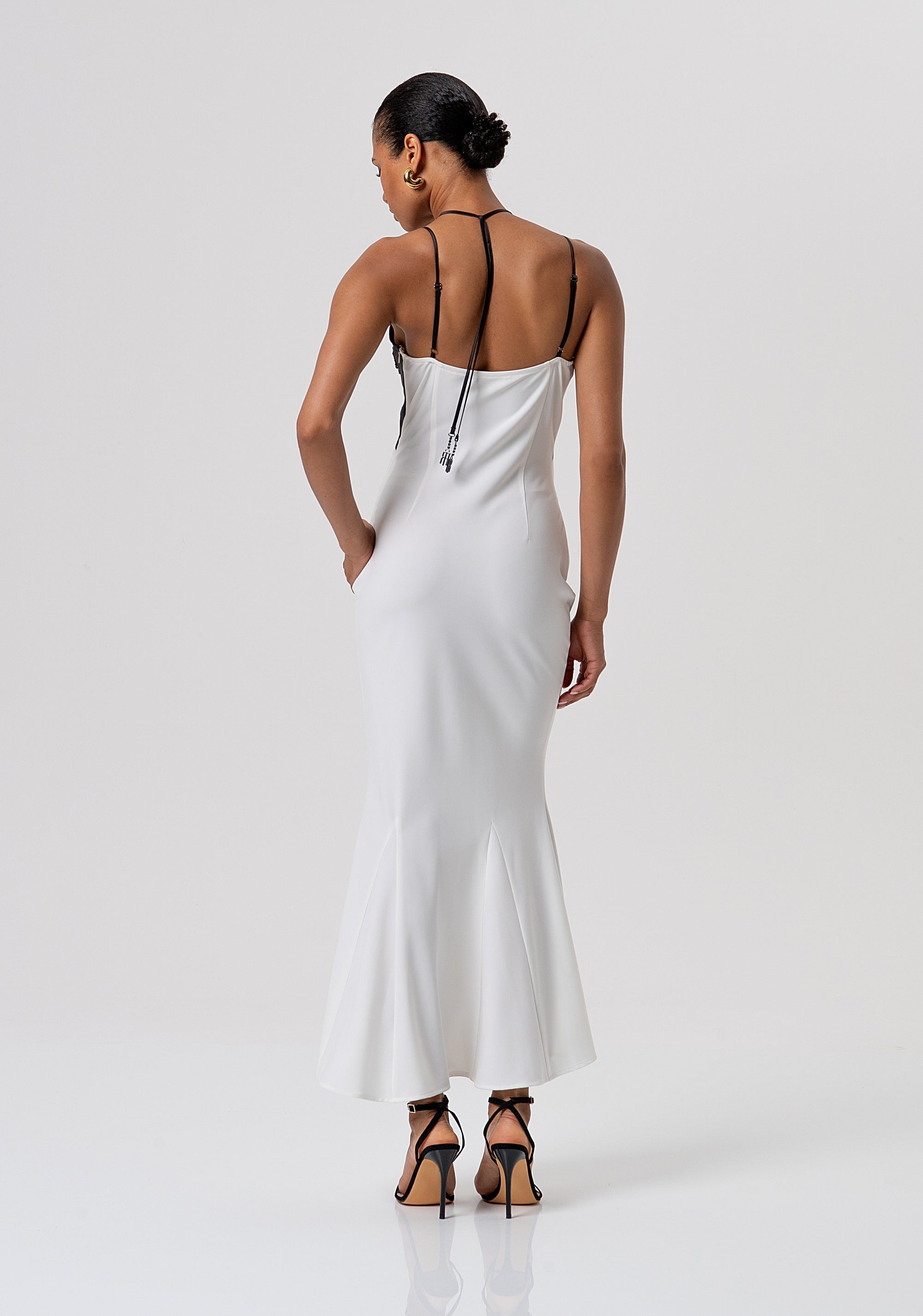 Abito senza maniche lungo in mix di tessuti FQ26SD2001W476E5-324 Fracomina