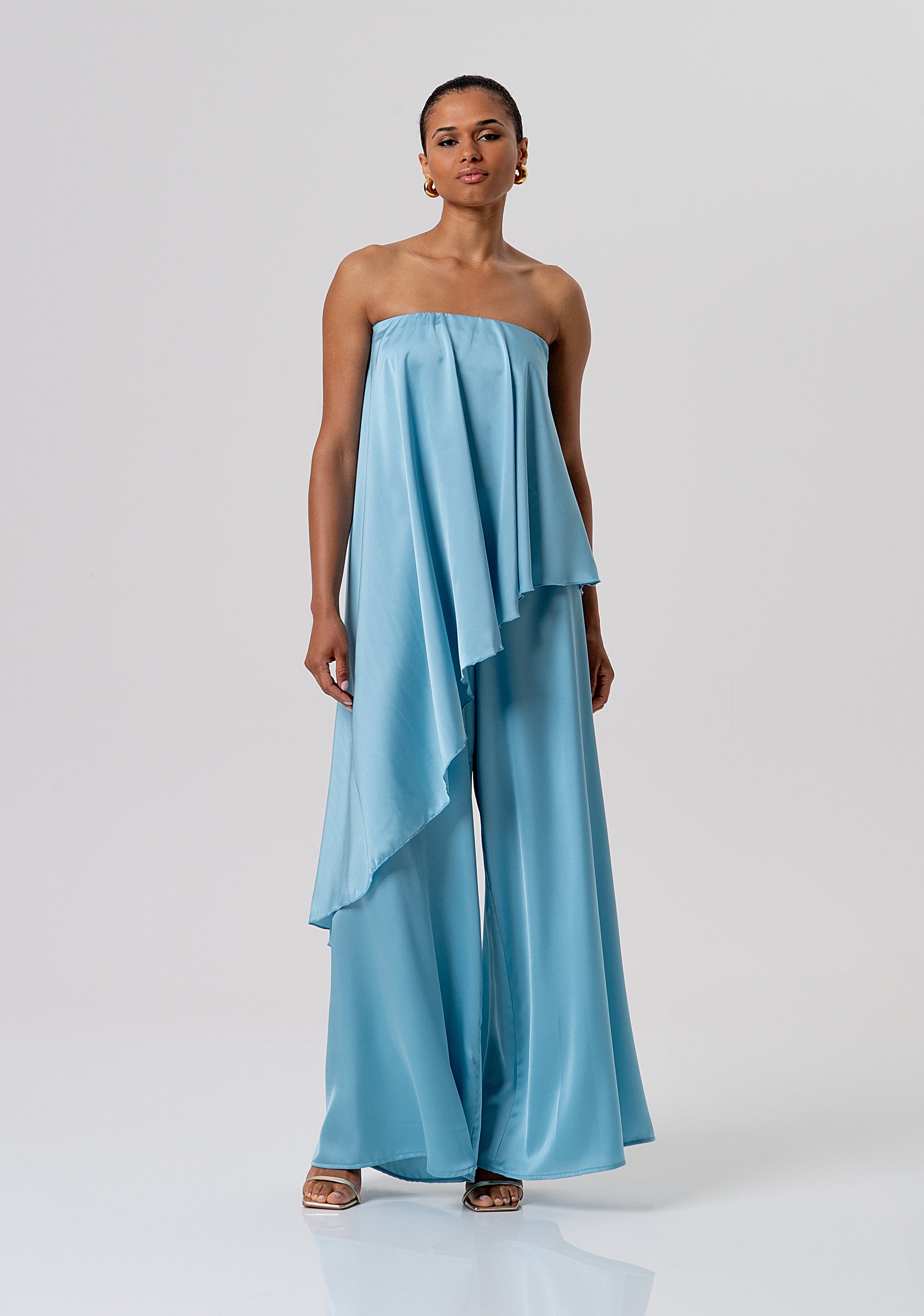 Top senza maniche asimmetrico in raso FQ26ST1007W41101-C33 Fracomina