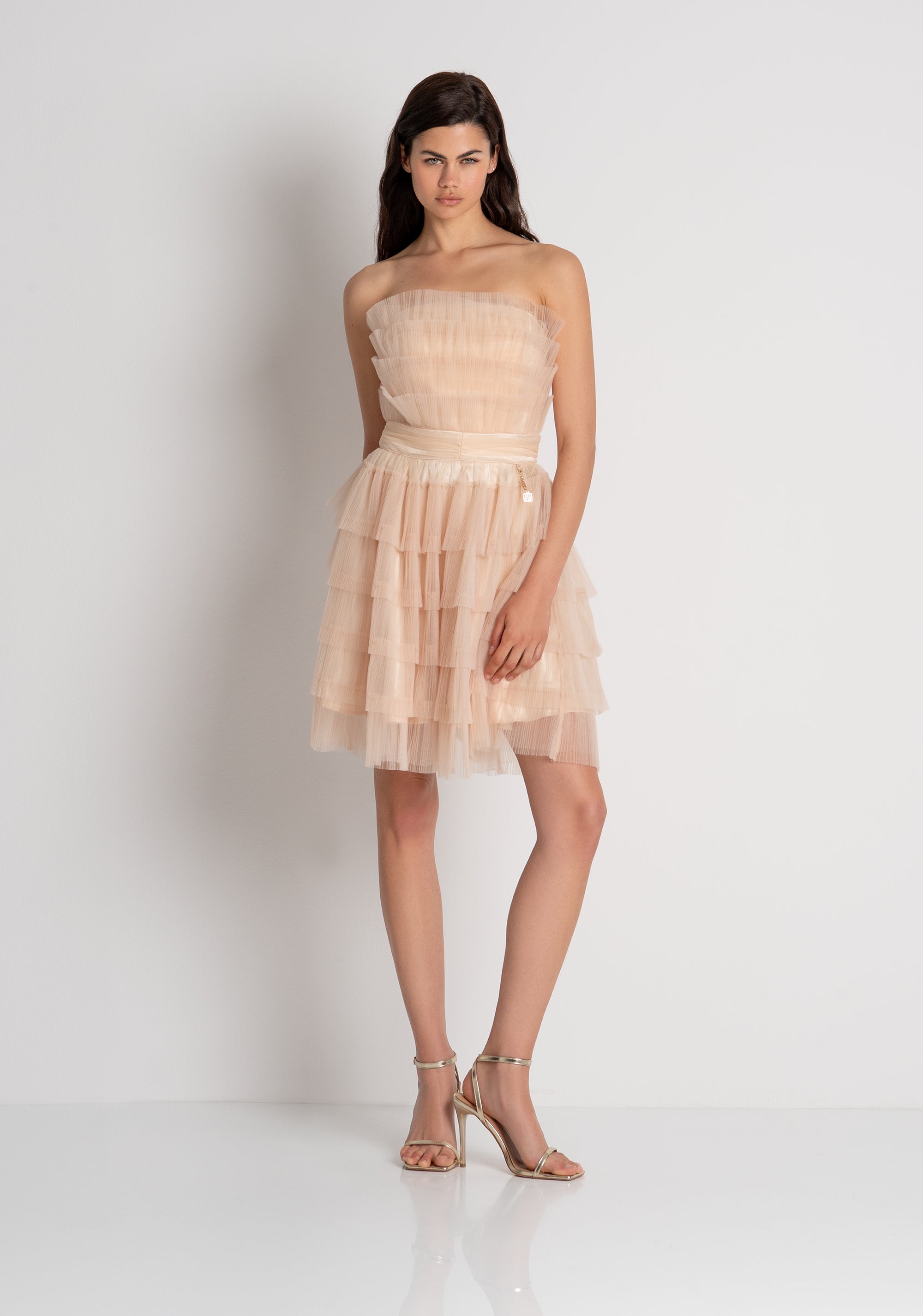 Abito regular mini in tulle FRACOMINA — immagine 2 di 6