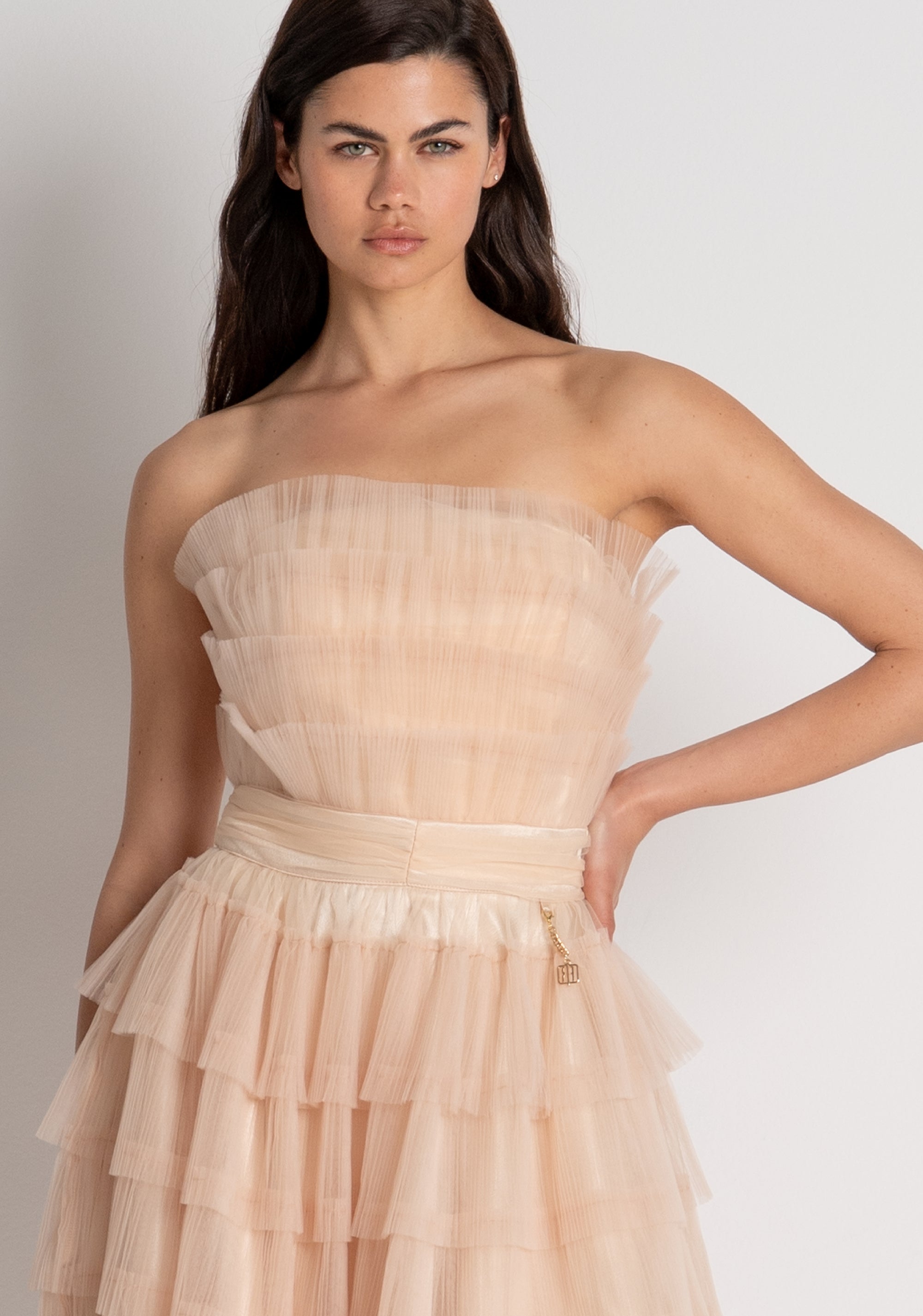Abito regular mini in tulle FRACOMINA — immagine 3 di 6