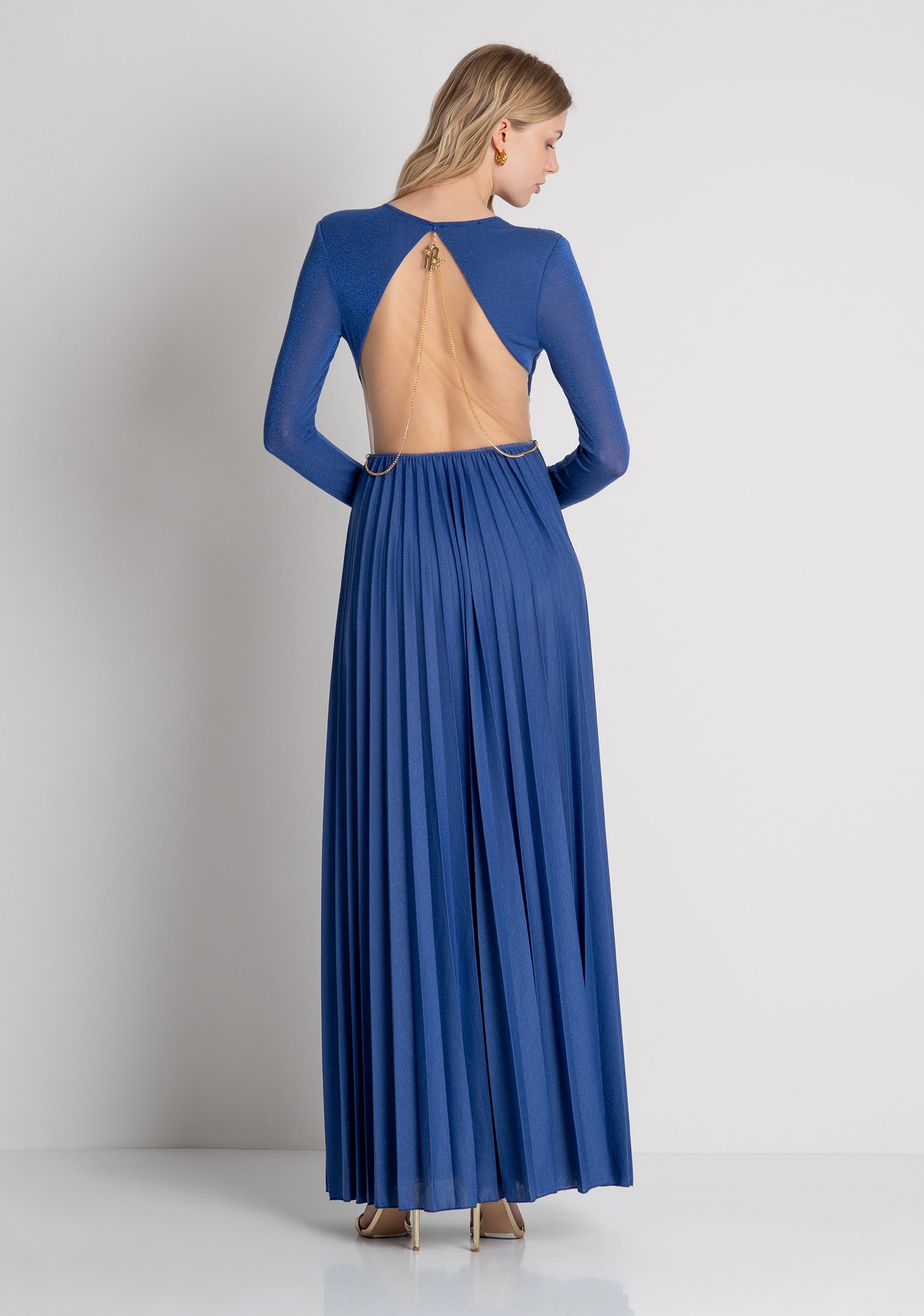 Abito regular lungo con lurex FRACOMINA — immagine 4 di 6