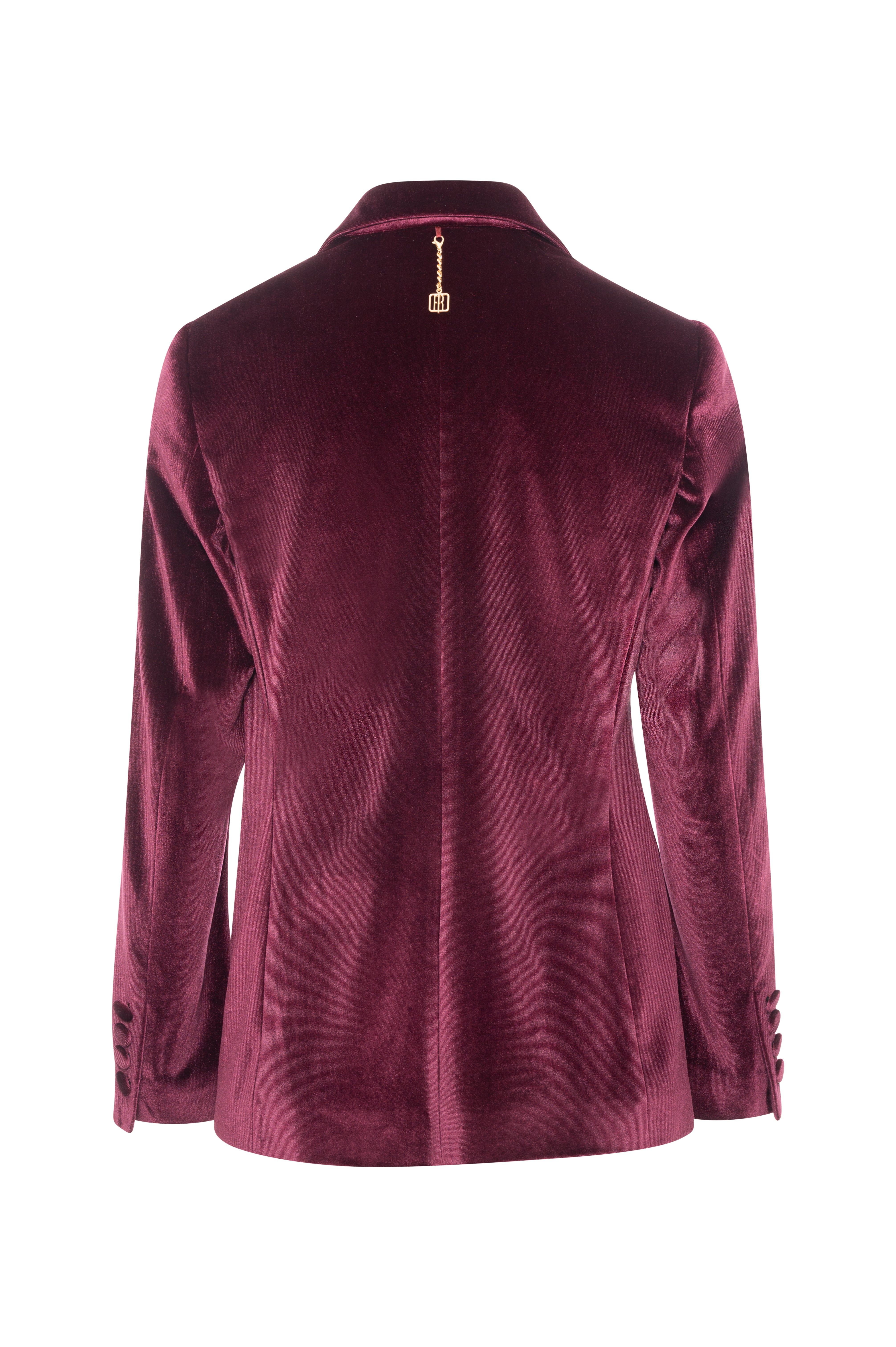 Blazer regular monopetto in velluto FRACOMINA — immagine 2 di 2