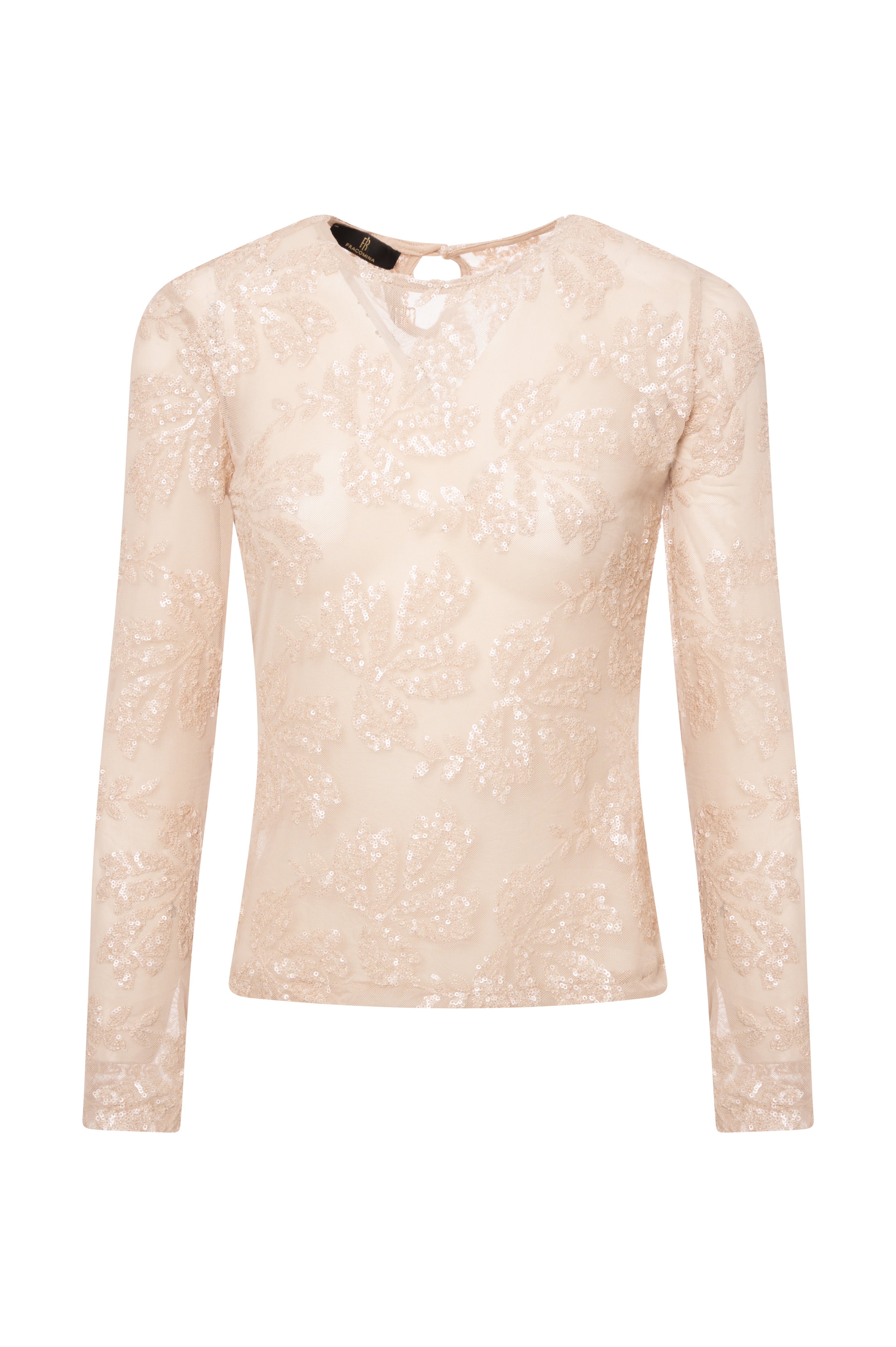 Blusa slim con ricami FRACOMINA — immagine 1 di 2