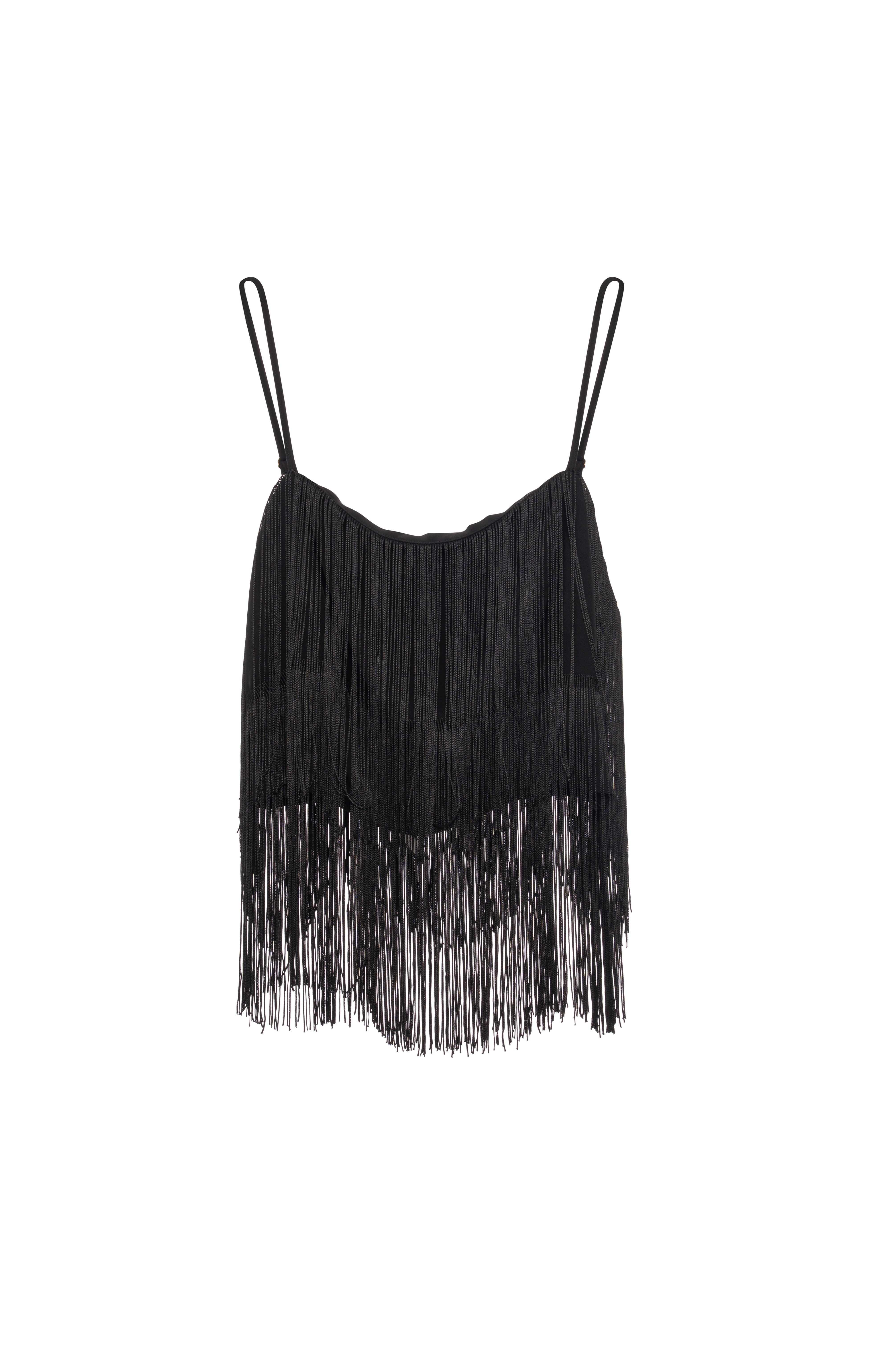 Top senza maniche cropped con frange FRACOMINA — immagine 5 di 6