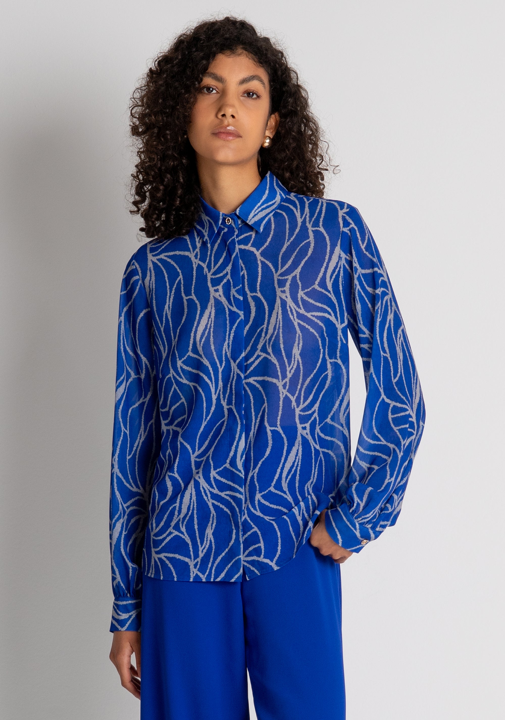 Camicia regular in fantasia FRACOMINA — immagine 2 di 6