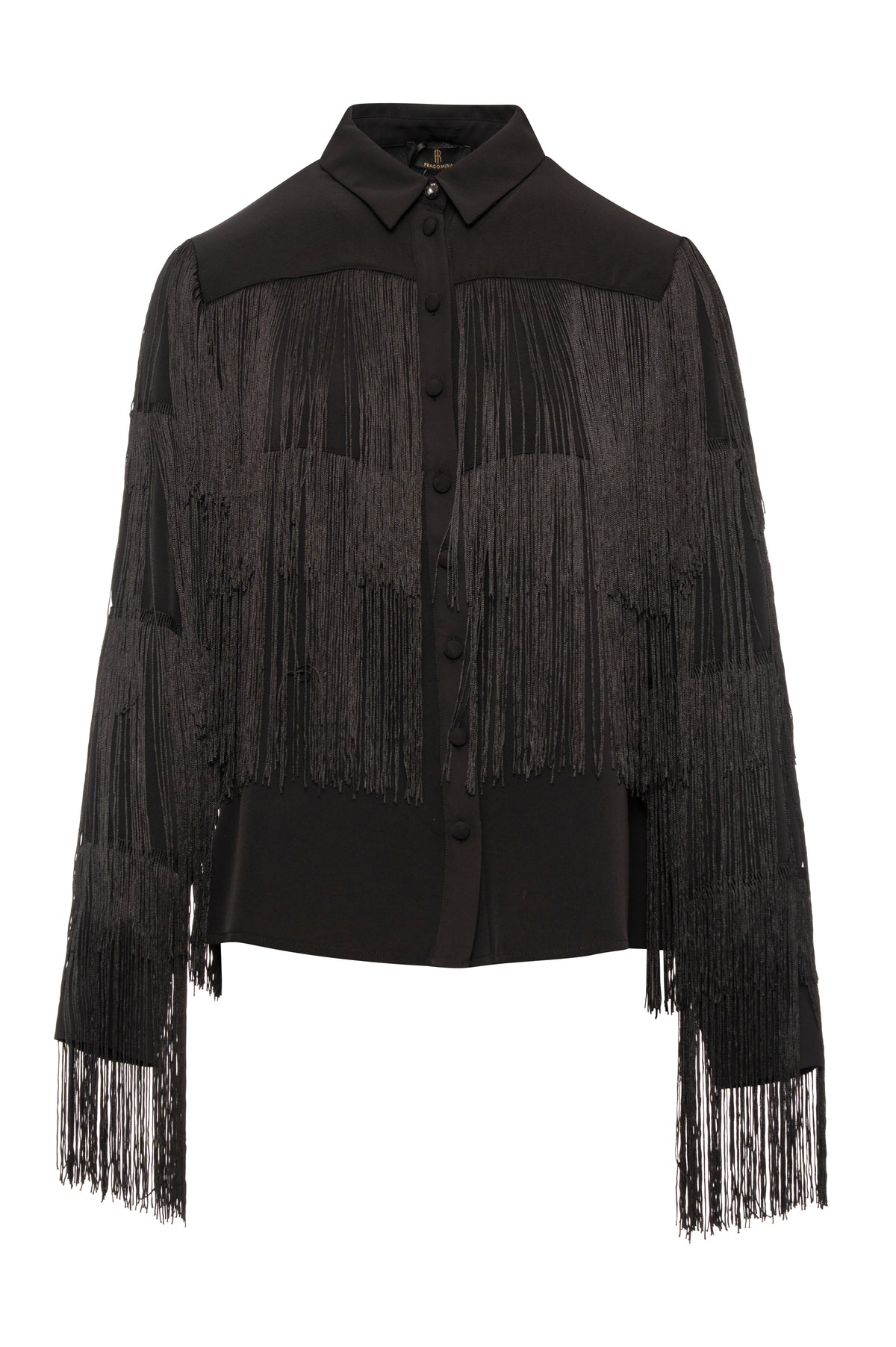Camicia regular con frange FQ26WT6006W85201 FRACOMINA