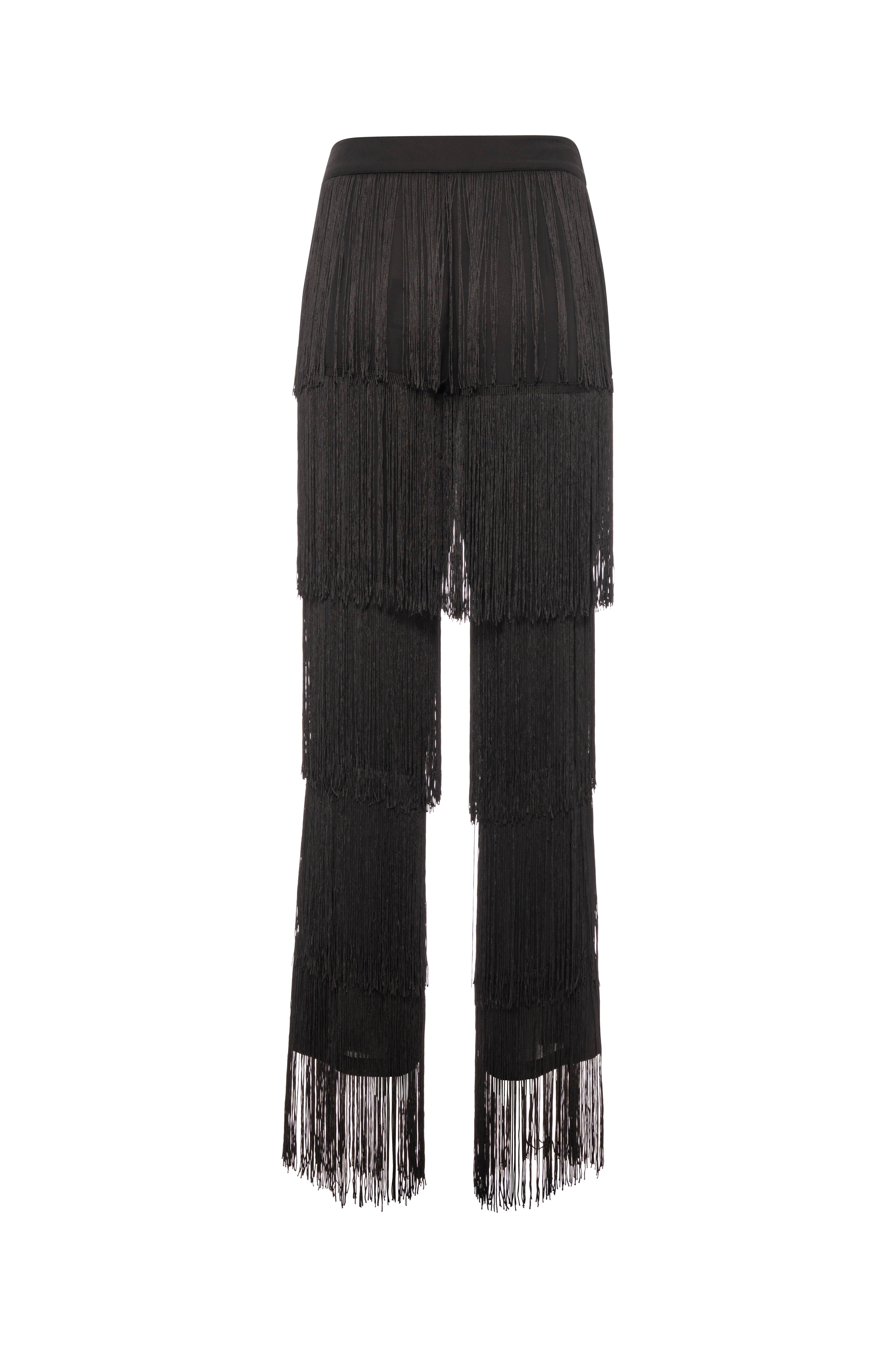 Pantalone wide a palazzo con frange FRACOMINA — immagine 6 di 6