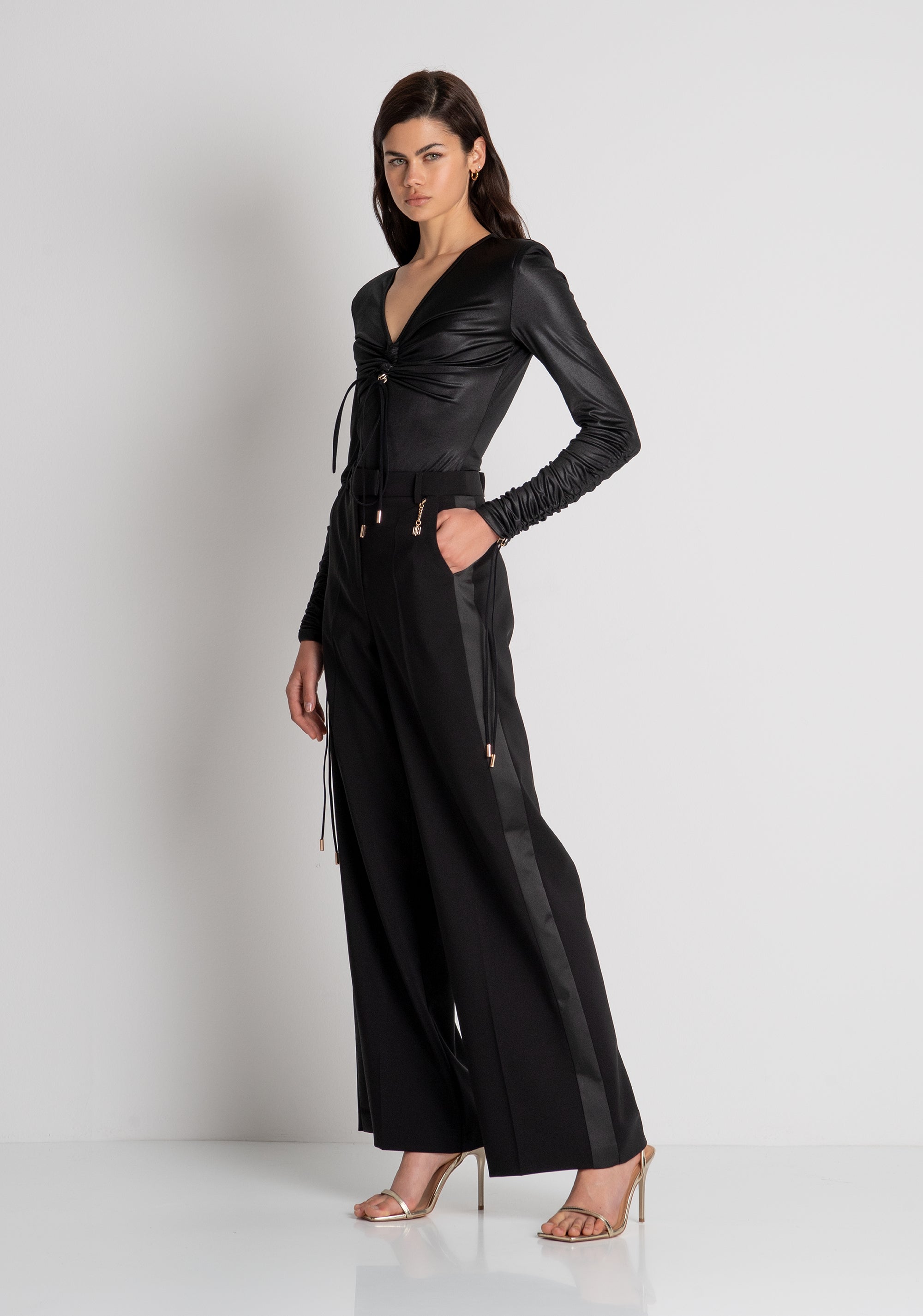 Pantalone wide a palazzo FRACOMINA — immagine 3 di 6